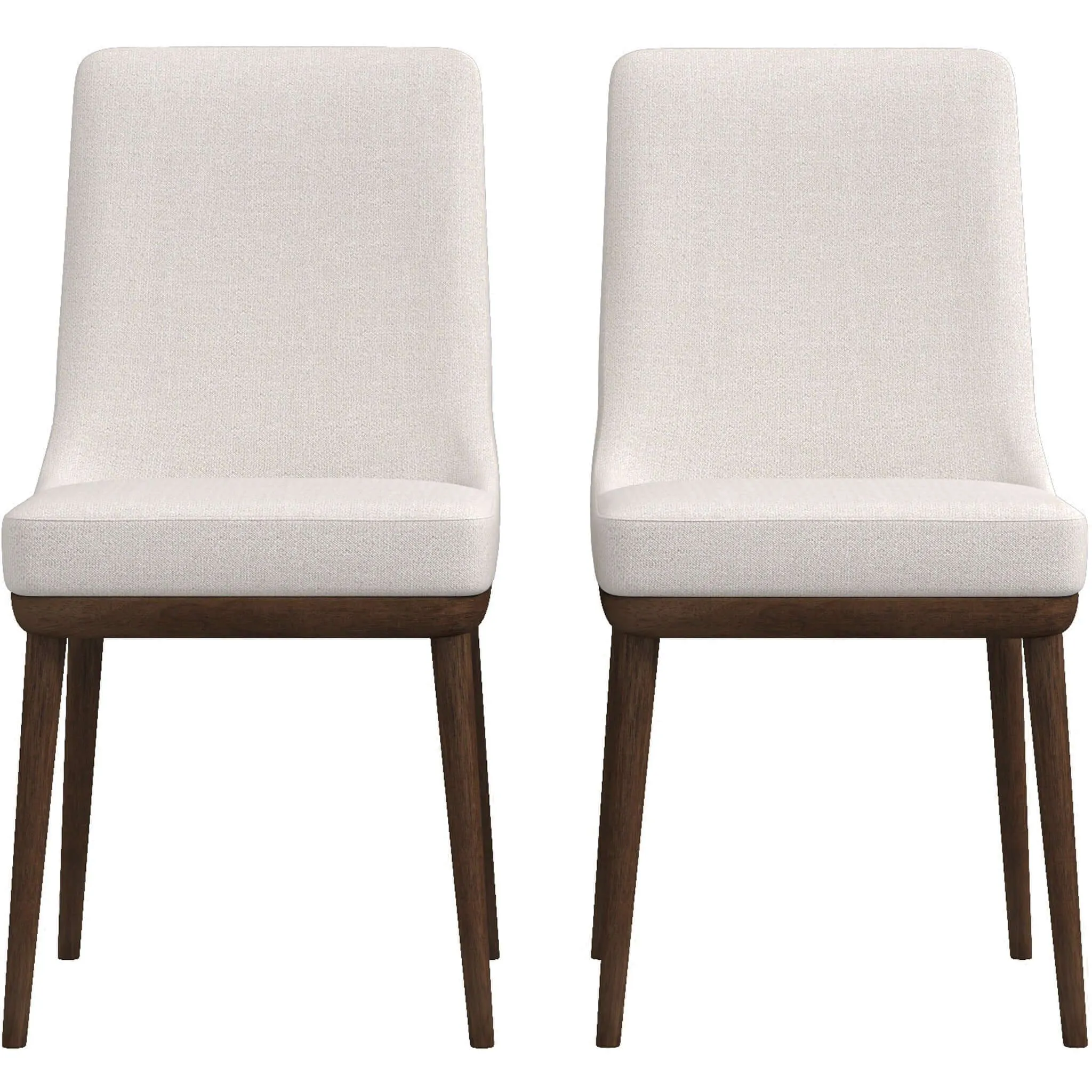 Kate Mid-Century Modern Dining Chair (Set of 2) Grey Polyester Blend