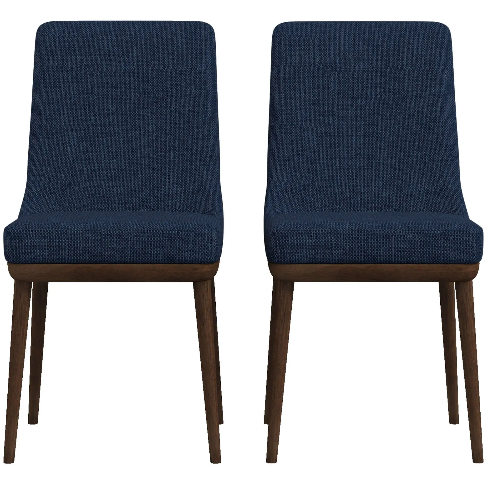 Kate Mid-Century Modern Dining Chair (Set of 2) Grey Polyester Blend