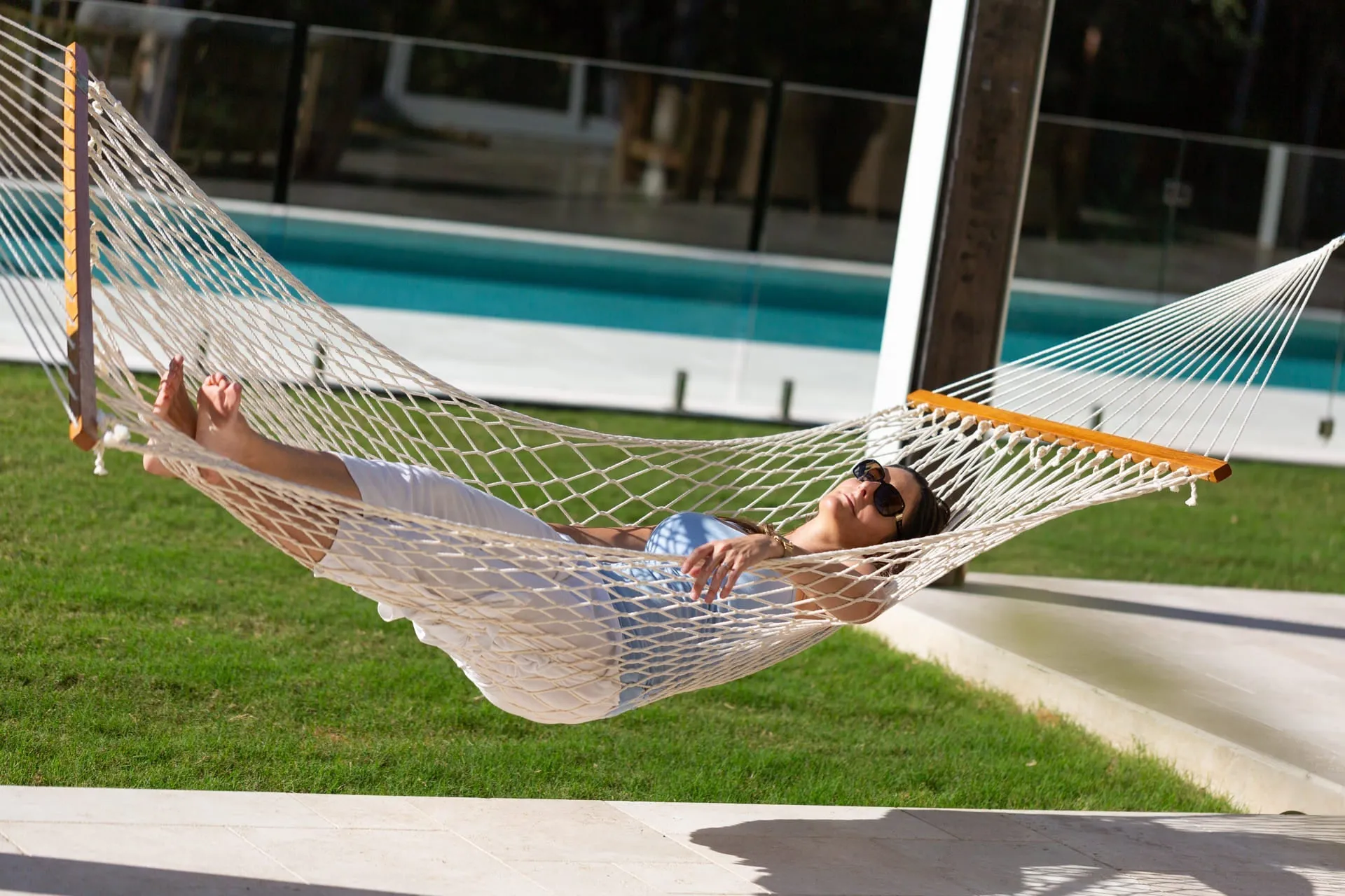 King Size Resort Coloured Quilted Spreader Bar Hammock