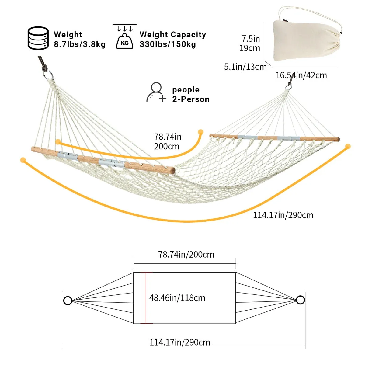 KingCamp Double Mesh Portable Outdoor Hammock