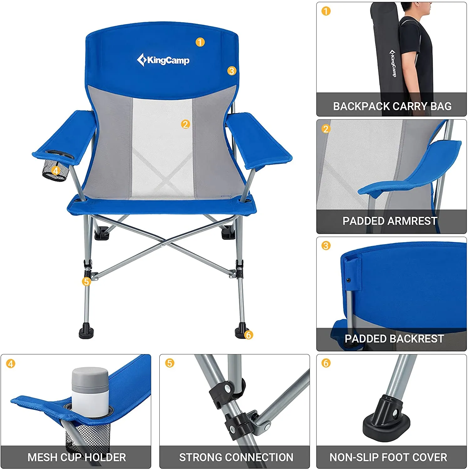 KingCamp Mesh Oversized Camping Chair