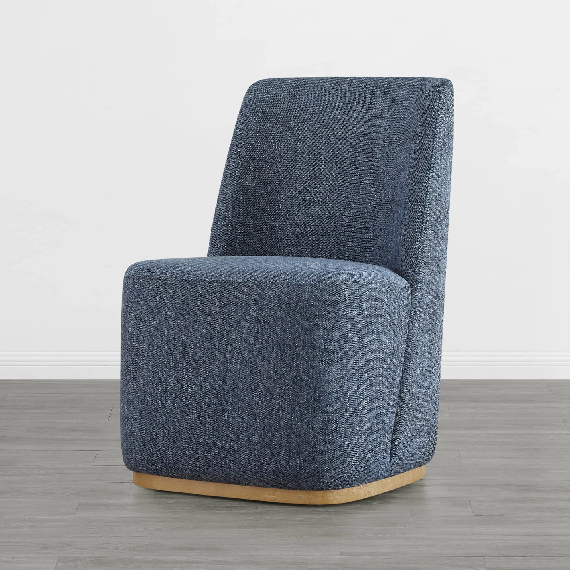 Lilibet Wingback Performance Fabric Dining Chair With Casters