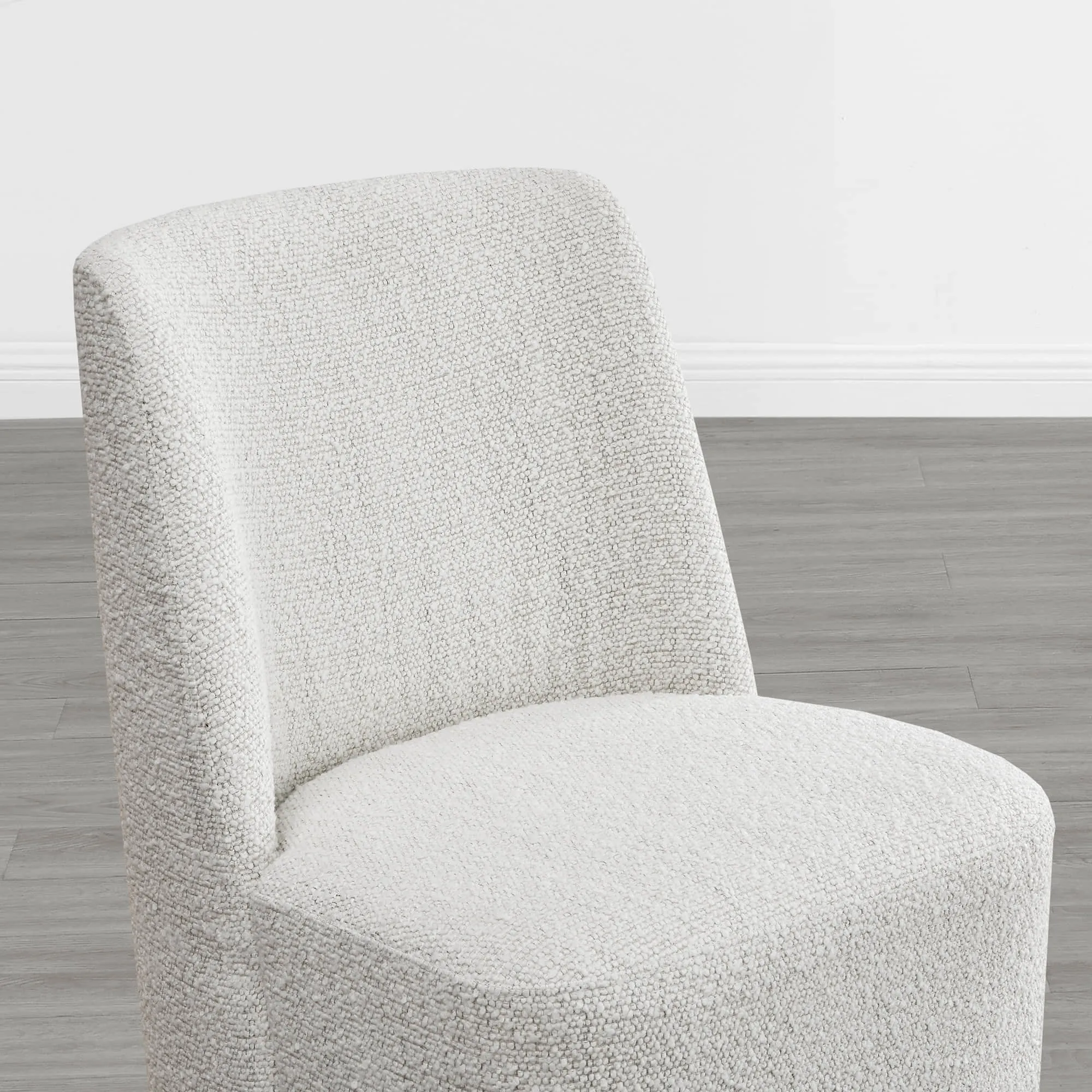 Lilibet Wingback Performance Fabric Dining Chair With Casters