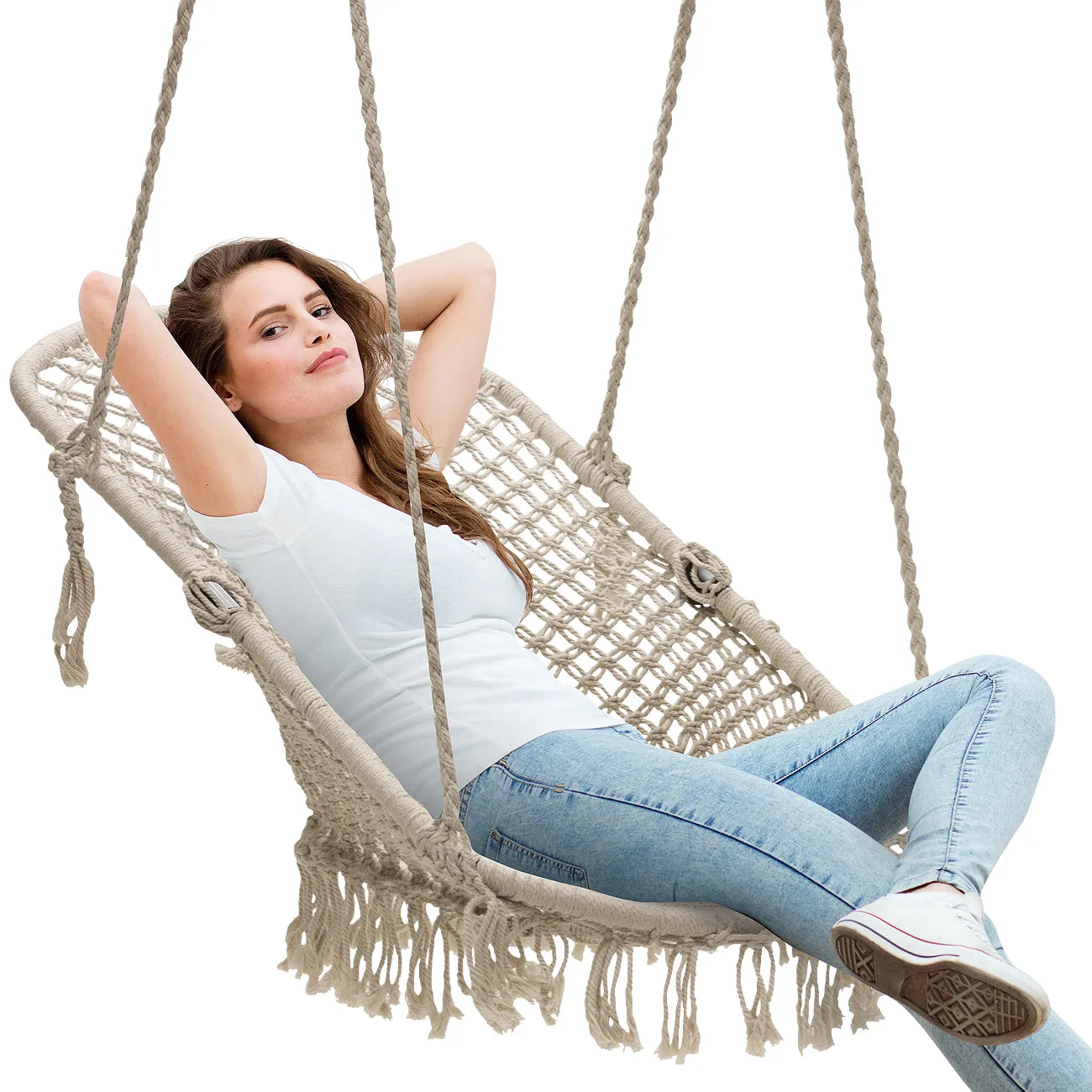 Macramé Lounge Chair Swing