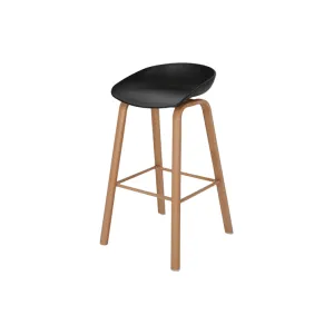 Modern Nordic High Bar Stool With Steel Legs