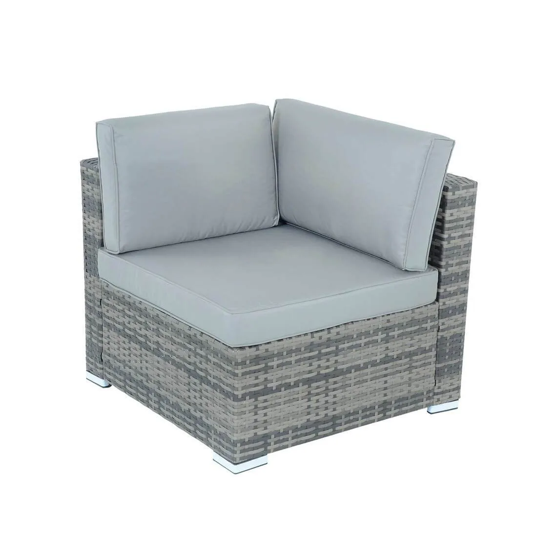 Monaco 10pc Garden Sofa Set Grey Rattan Patio Furniture