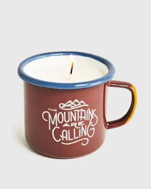 Mountains Are Calling Enamel Candle Mug