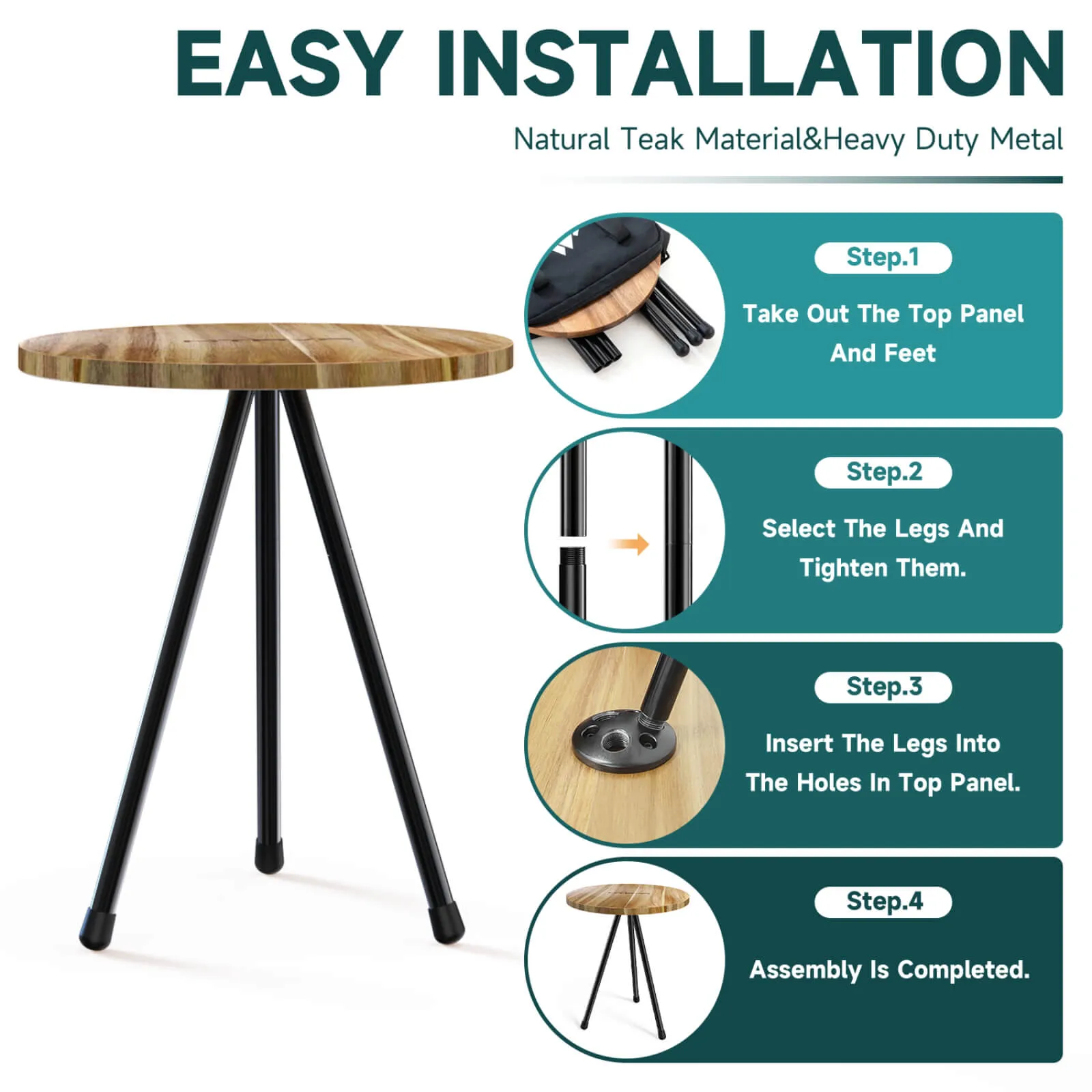 MTRVR Round Teak Table