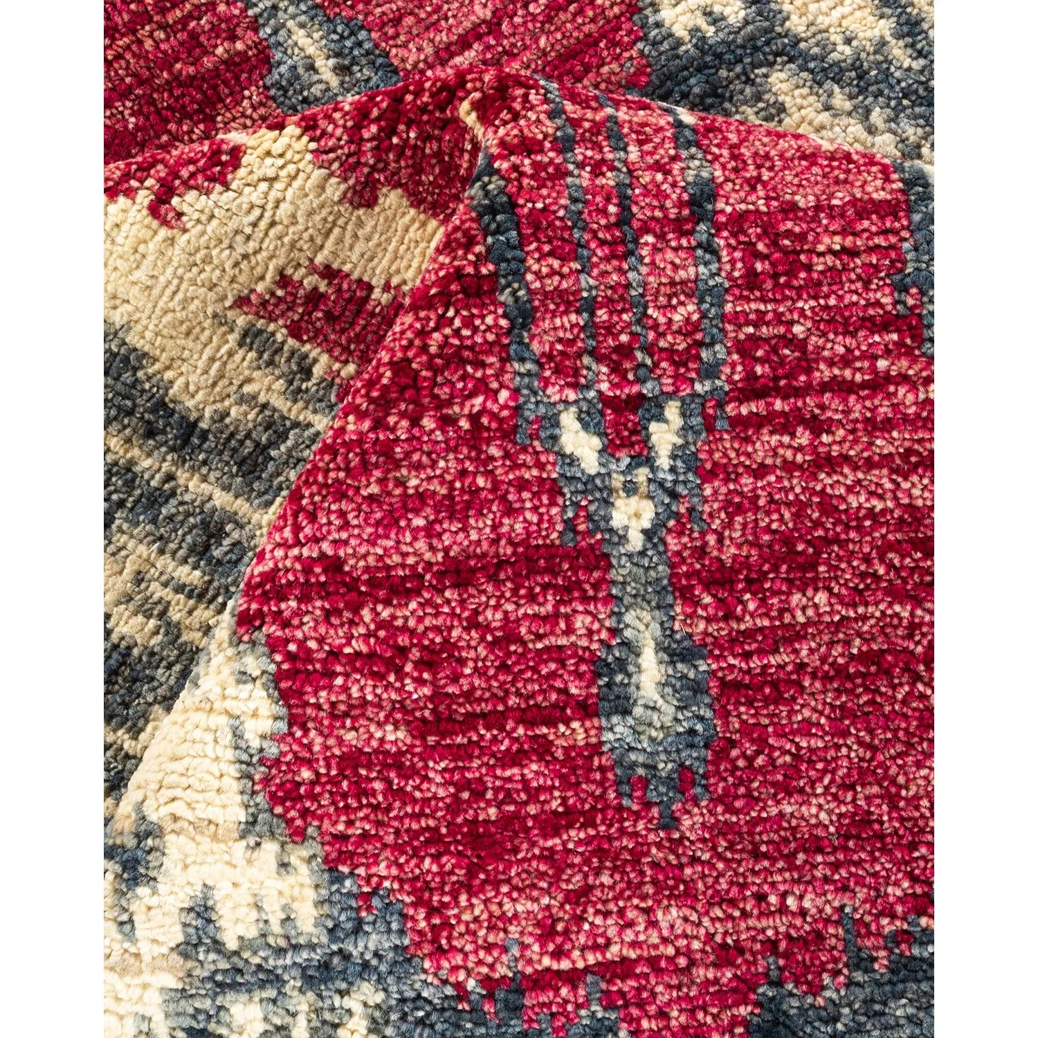 Multicolored Transitional Wool Rug - 6'1" x 6'2"