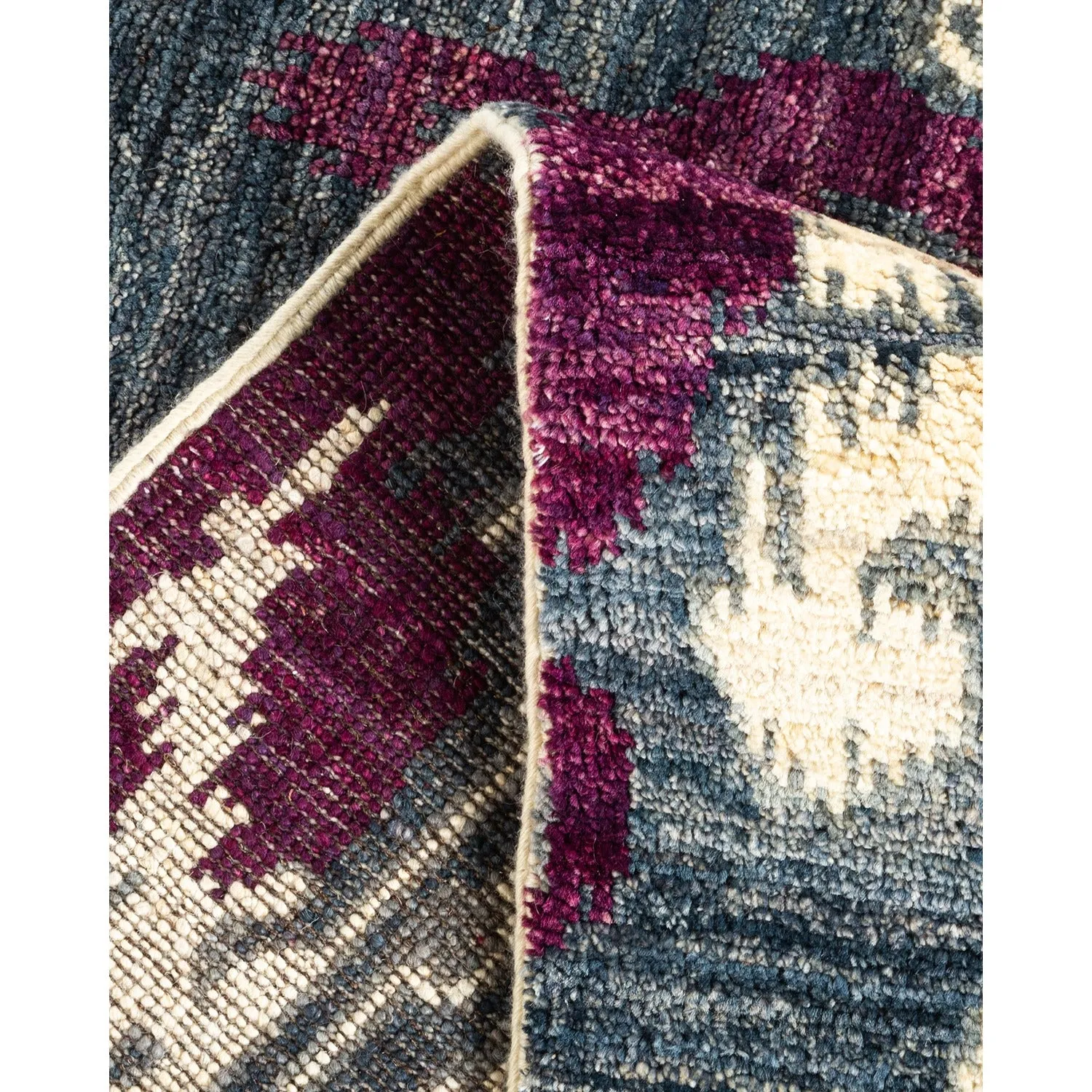 Multicolored Transitional Wool Rug - 6'1" x 6'2"