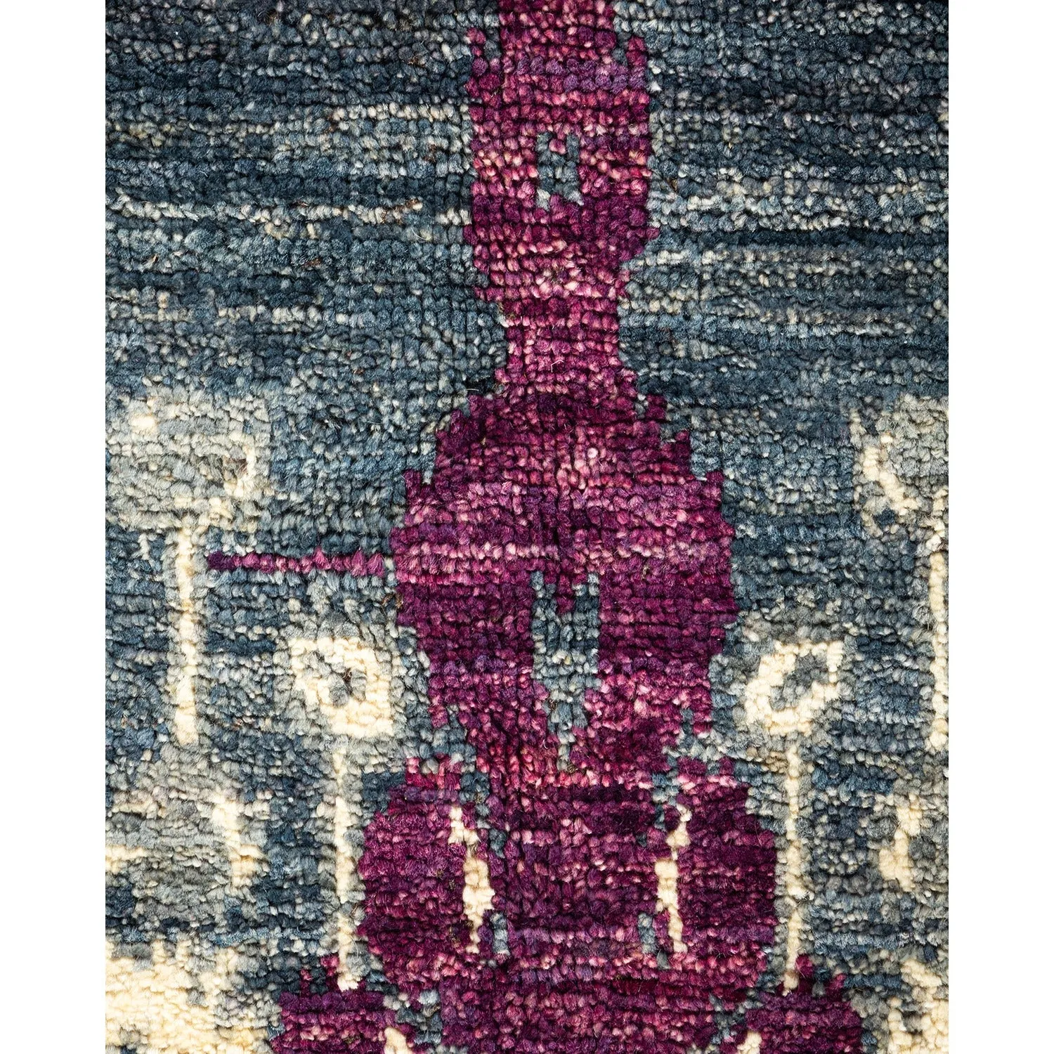 Multicolored Transitional Wool Rug - 6'1" x 6'2"