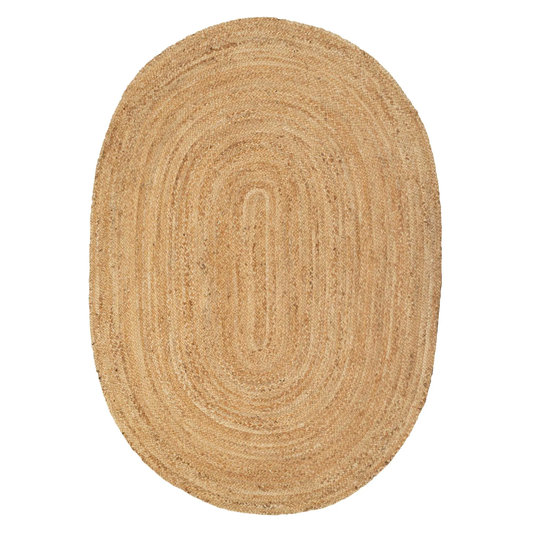 Natural Rustic Oval Jute Rug