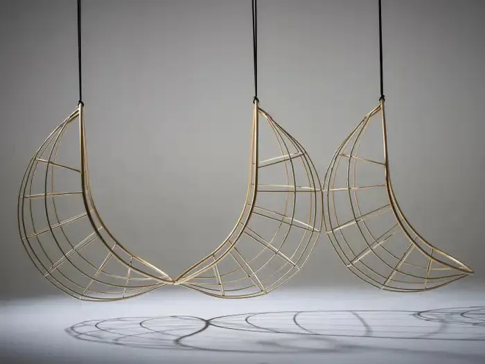 Nest Egg Hanging Swing Chair in Gold