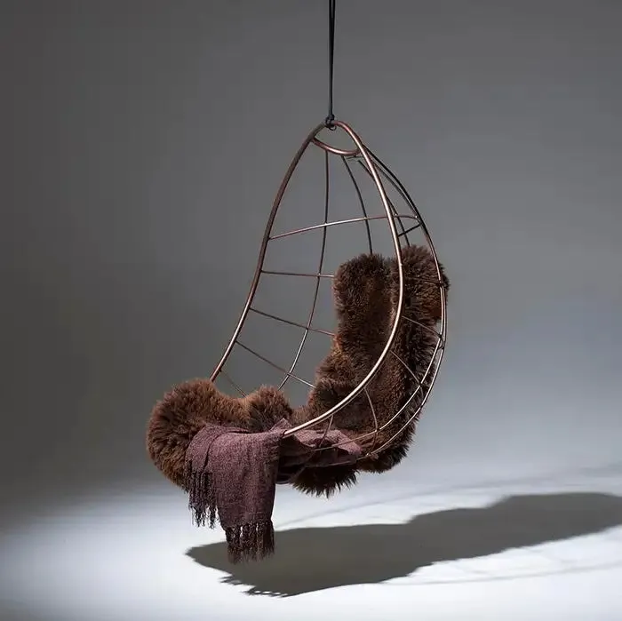 Nest Egg Hanging Swing Chair in Gold