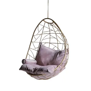 Nest Egg Hanging Swing Chair in Gold