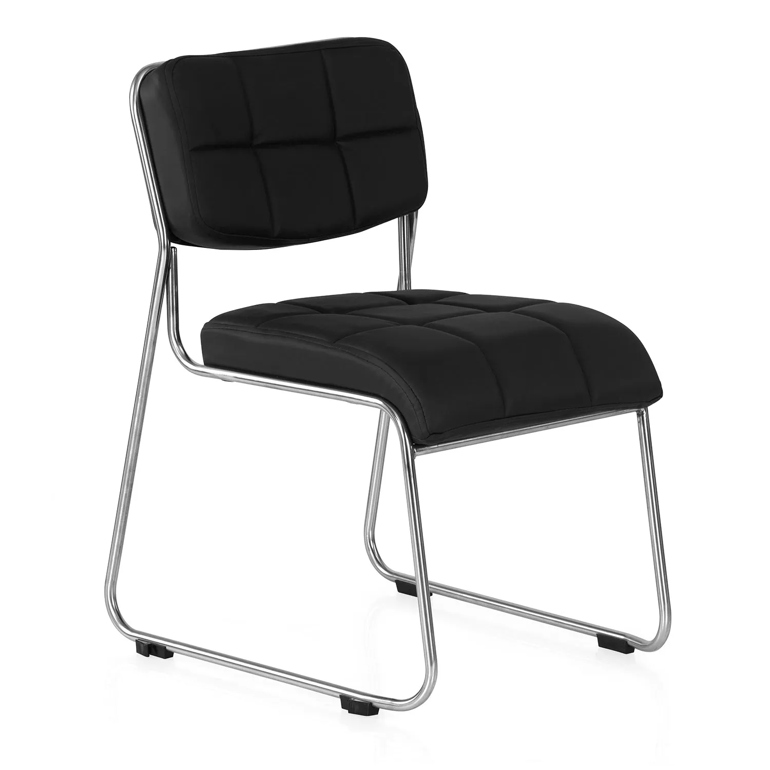 Nilkamal Contract 02 without Arm Visitor Chair (Black)