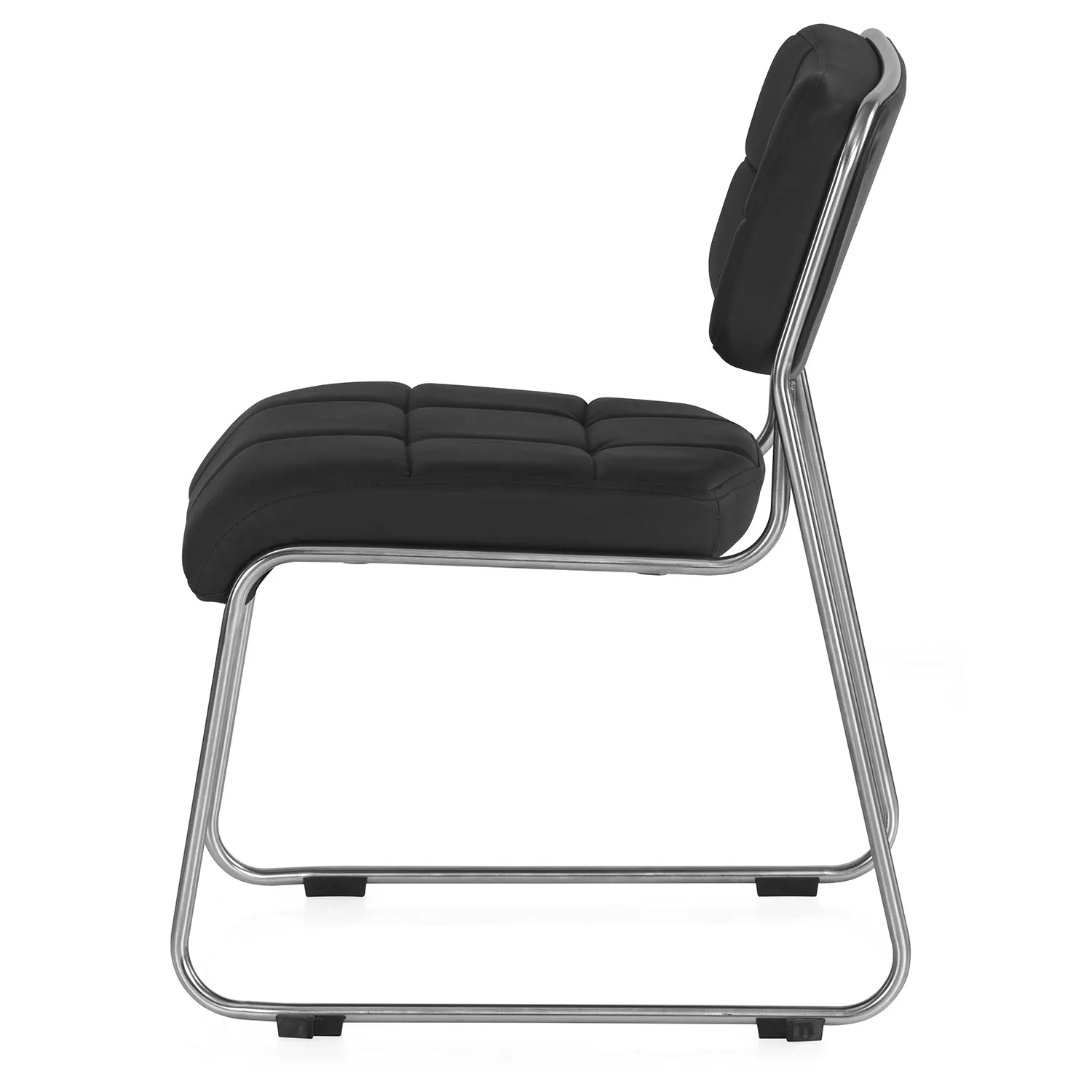 Nilkamal Contract 02 without Arm Visitor Chair (Black)