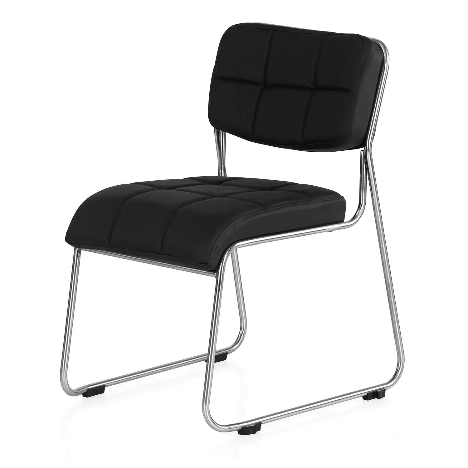 Nilkamal Contract 02 without Arm Visitor Chair (Black)