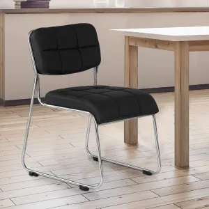 Nilkamal Contract 02 without Arm Visitor Chair (Black)