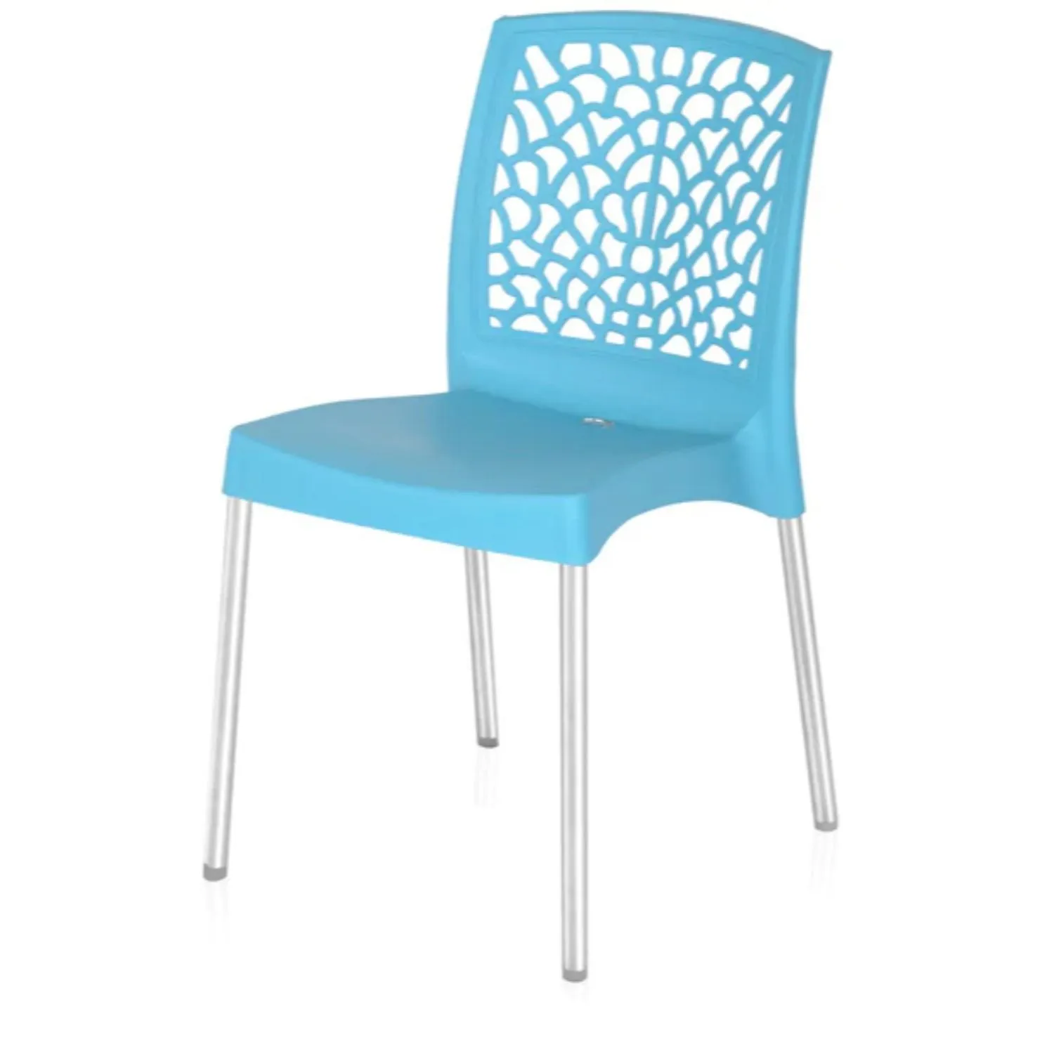 Nilkamal Novella 19 Plastic Armless Chair (Celeste Blue)