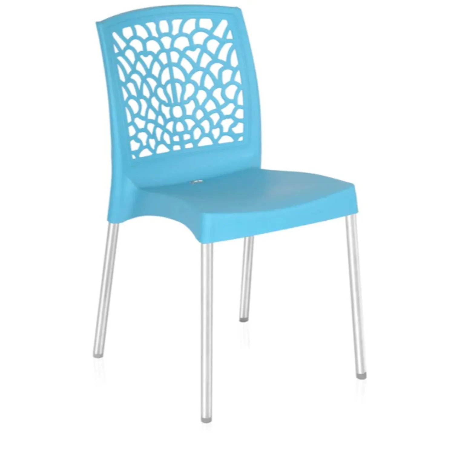 Nilkamal Novella 19 Plastic Armless Chair (Celeste Blue)