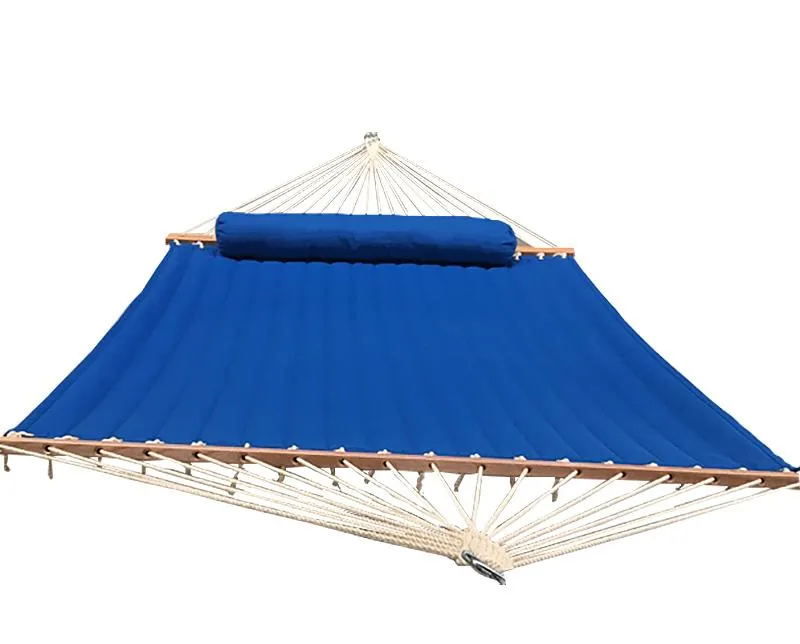 Olefin Double Quilted Hammock with Matching Pillow - Open Box