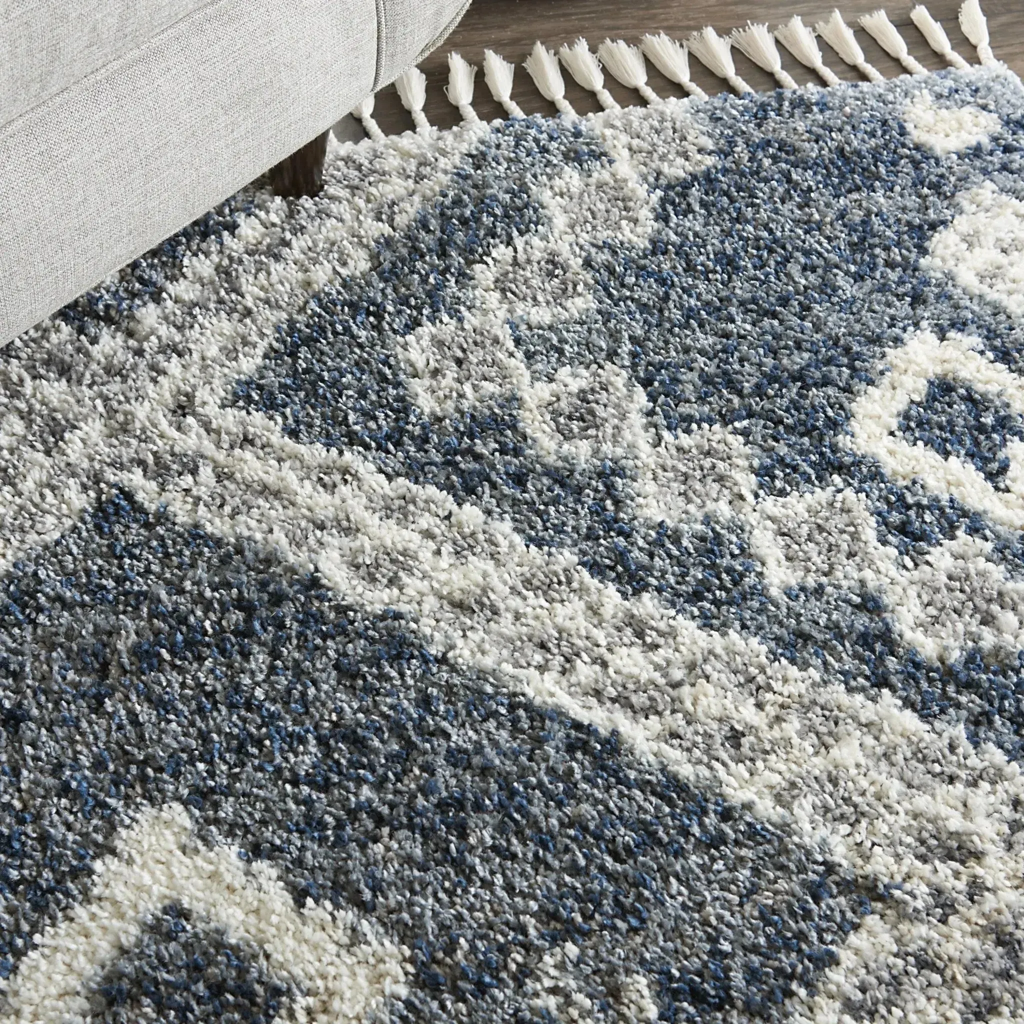 Oslo Shag OSL02 Denim Blue Rug