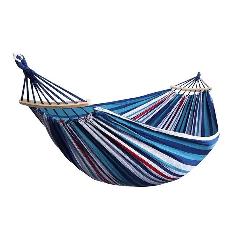 Outdoor Anti Roll Balance Beam Cotton Hammock 1831206 Blue