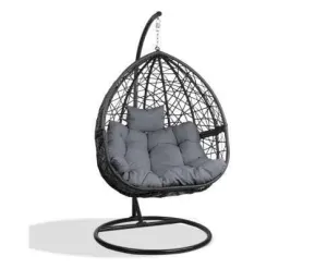 Outdoor Hanging Swing Chair - Black