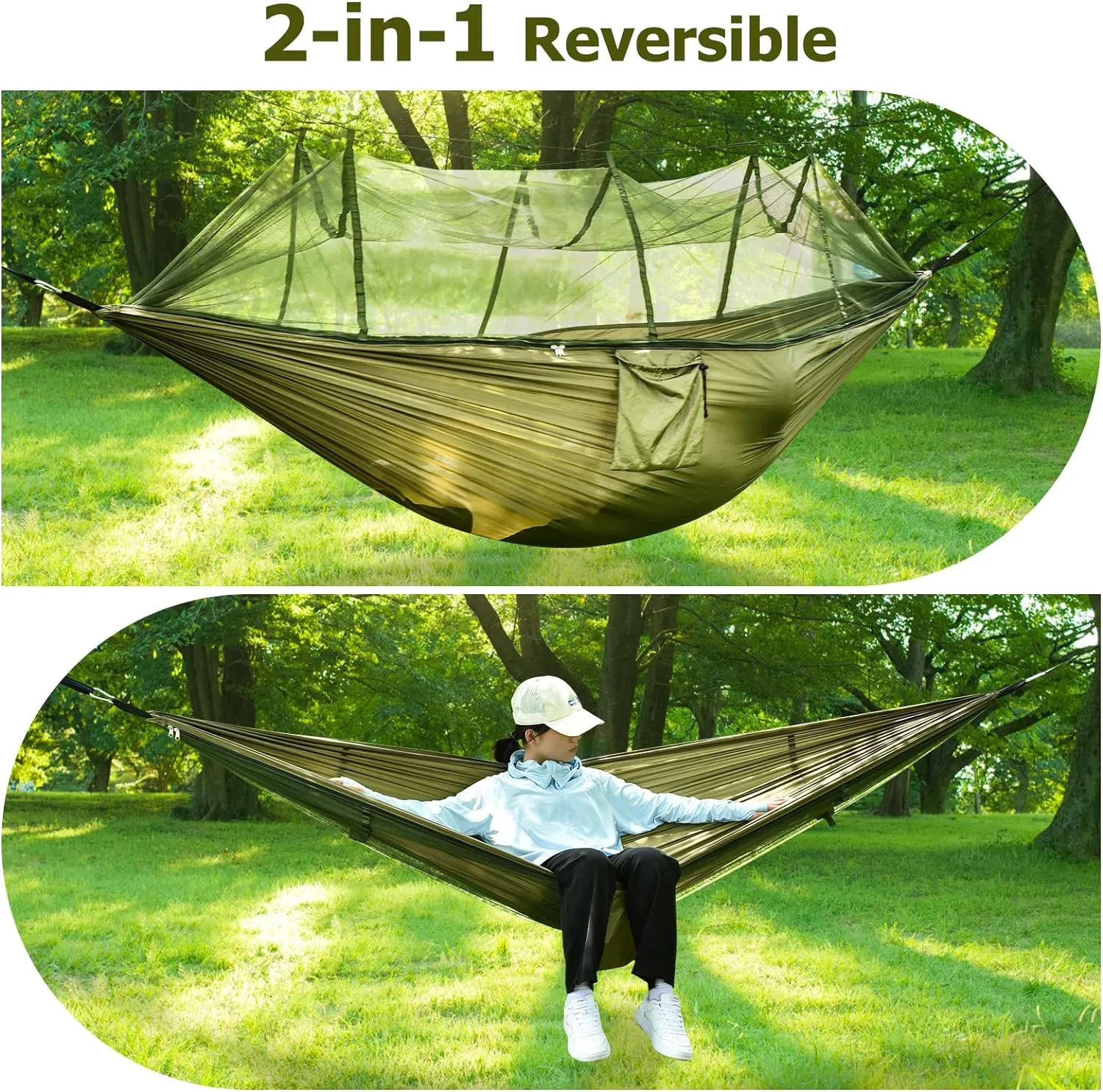 Outdoor Portable Camping Hammock With Mosquito Net Hs-61