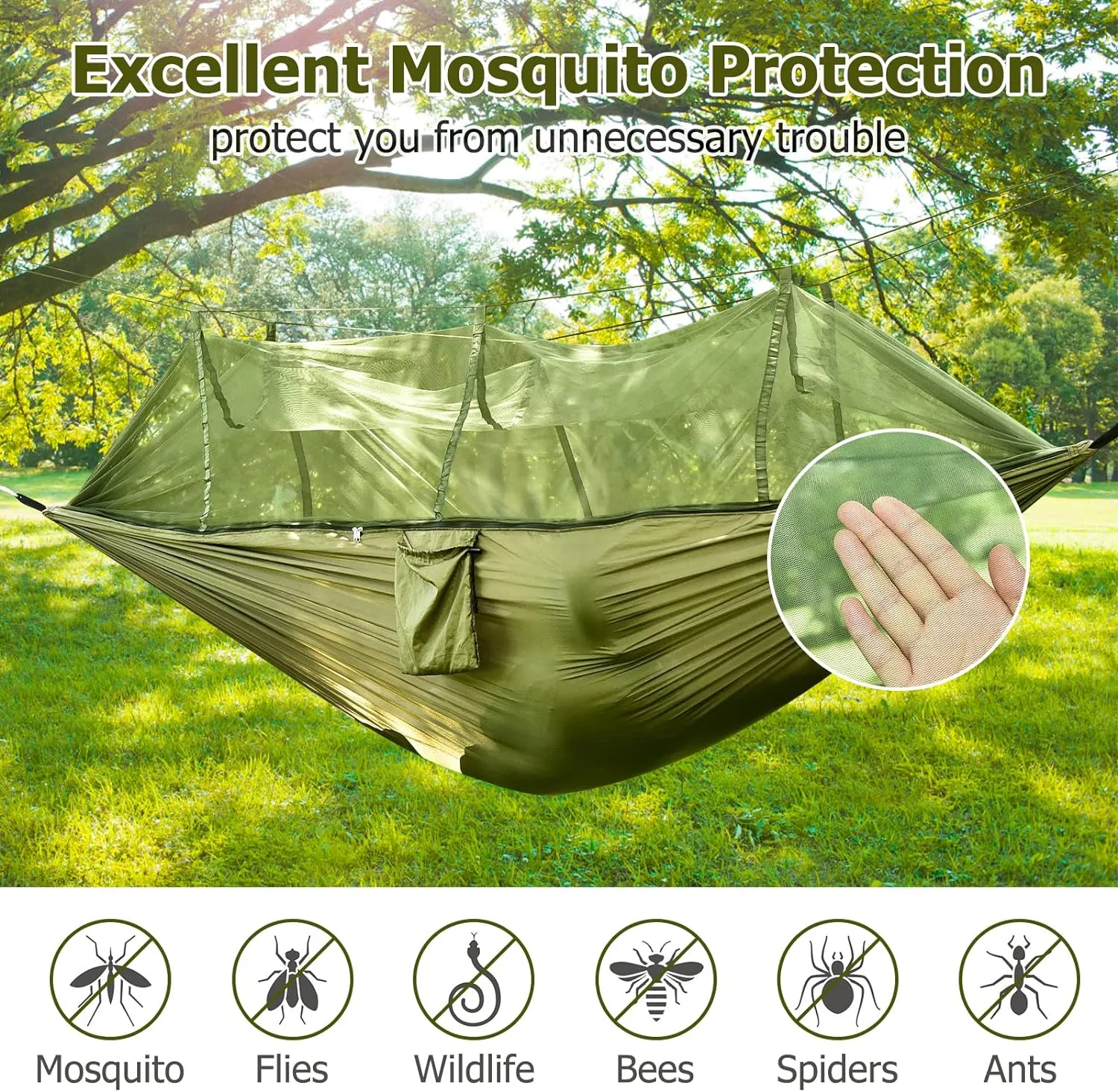 Outdoor Portable Camping Hammock With Mosquito Net Hs-61