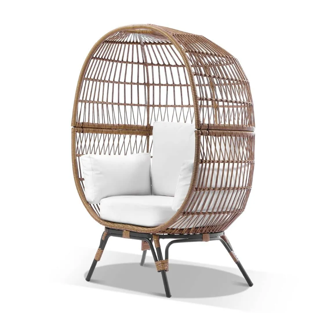 Pacific Outdoor Wicker Egg Chair With Legs