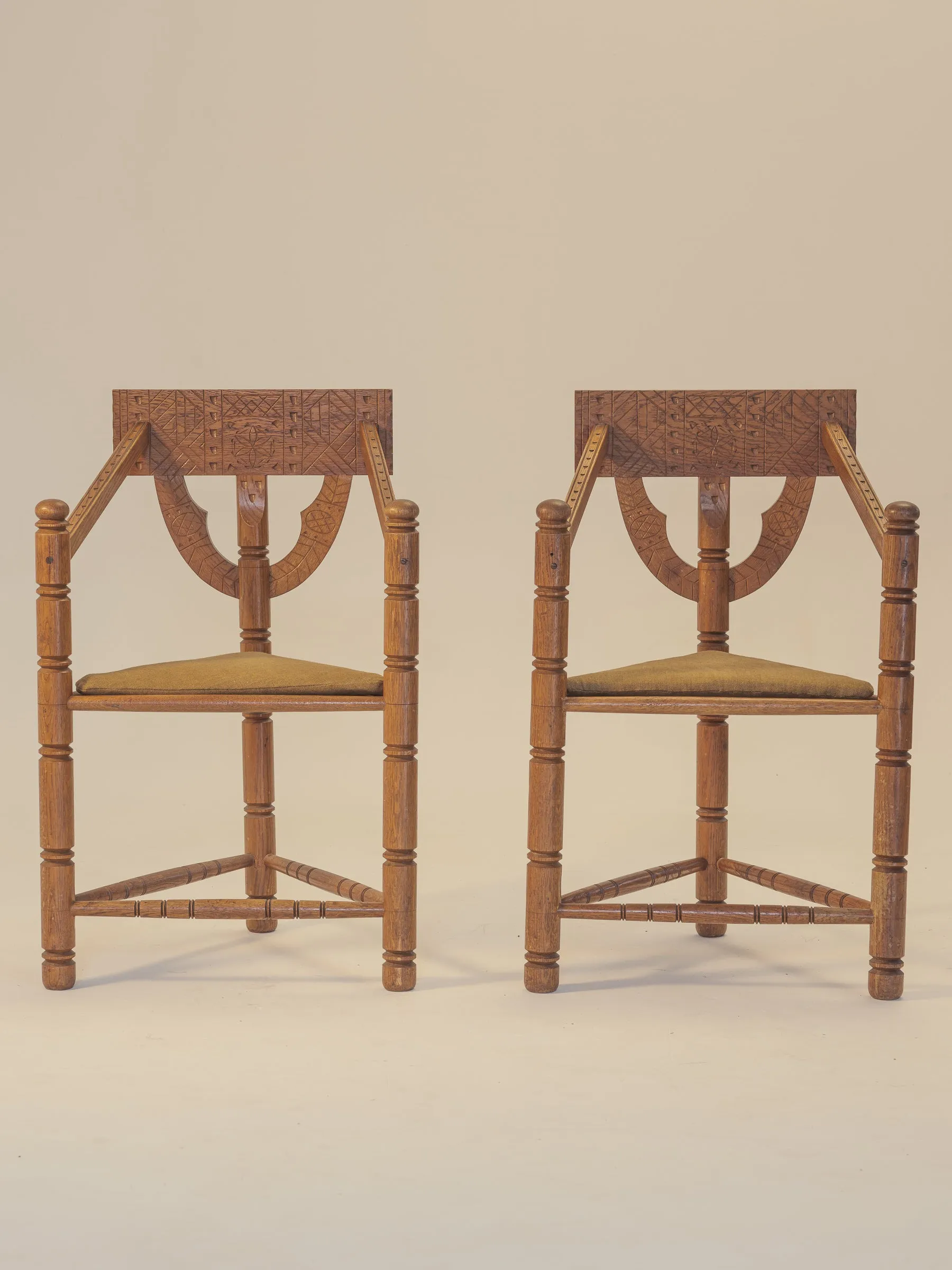 Pair of Antique Scottish Turner's Chairs