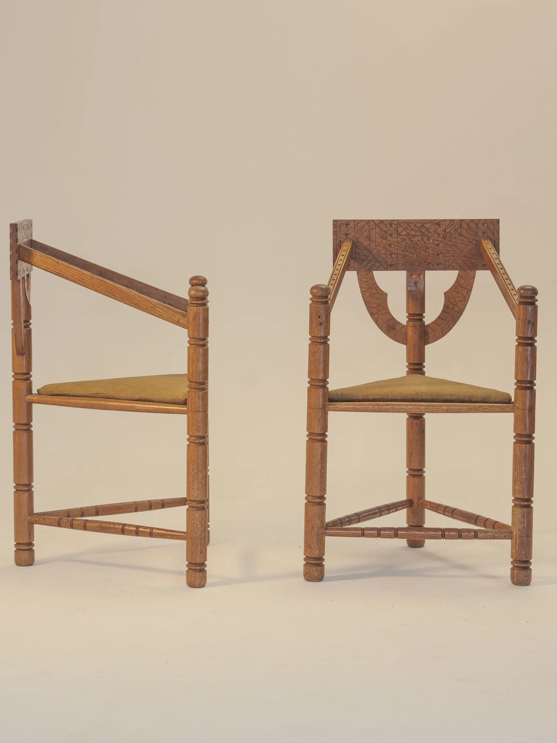 Pair of Antique Scottish Turner's Chairs