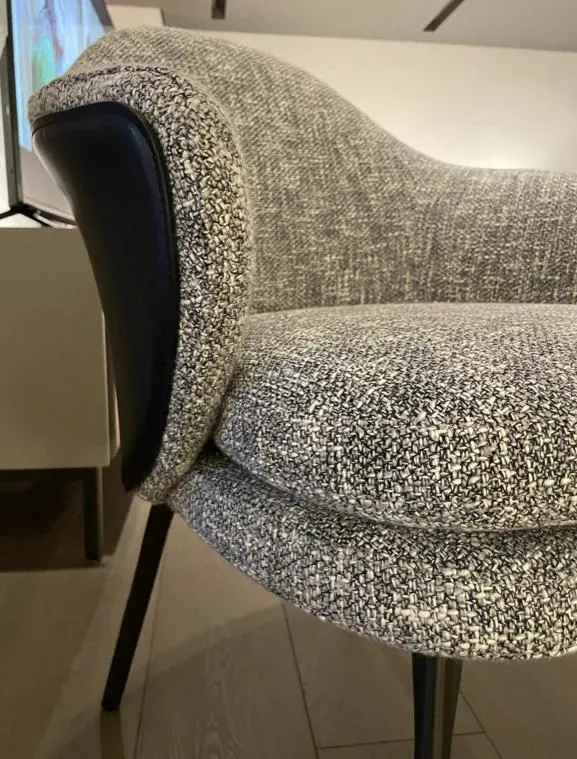 PENELOPE Light Grey Fabric Dining Chair