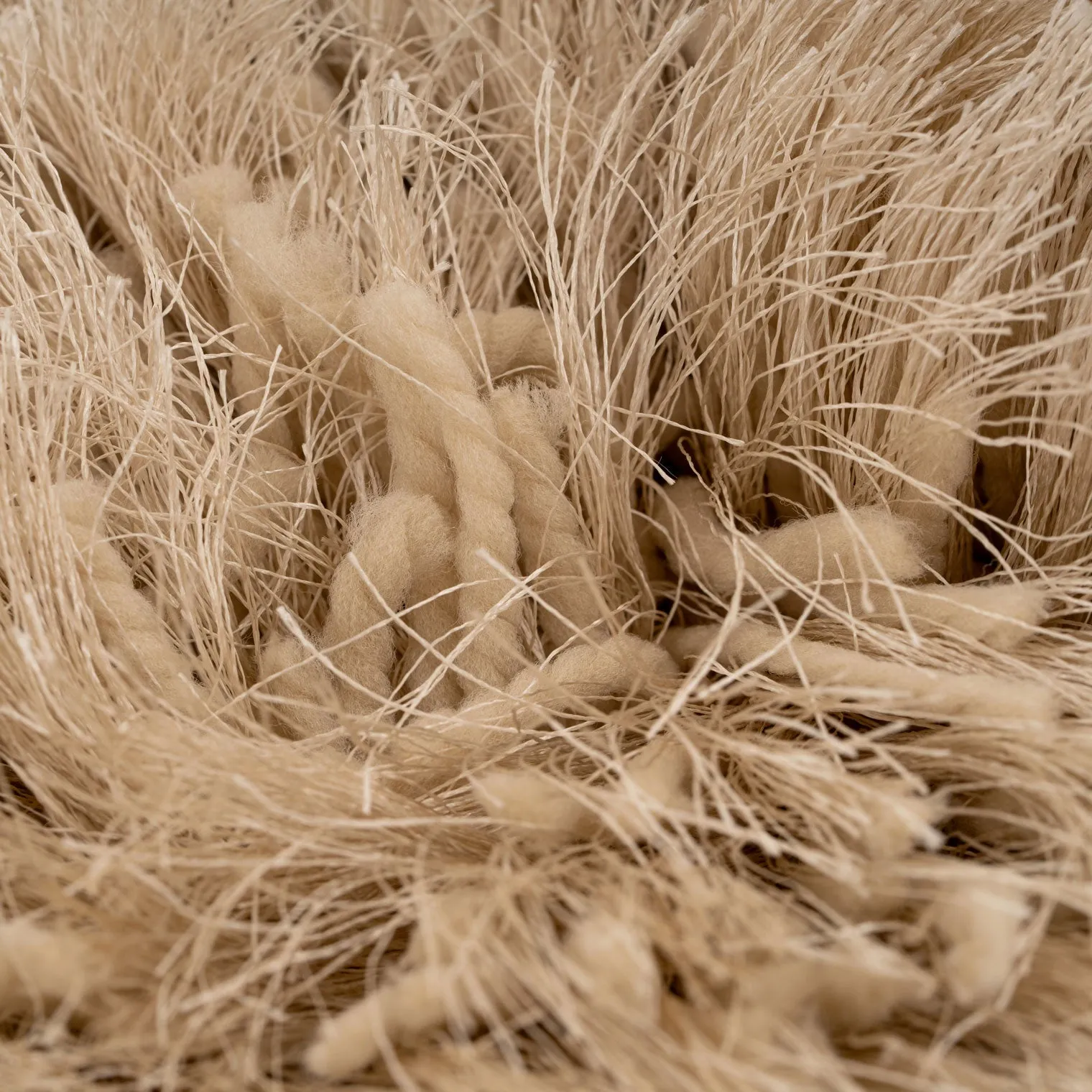 Plush Soft Cream Shaggy Area Rug - Zia