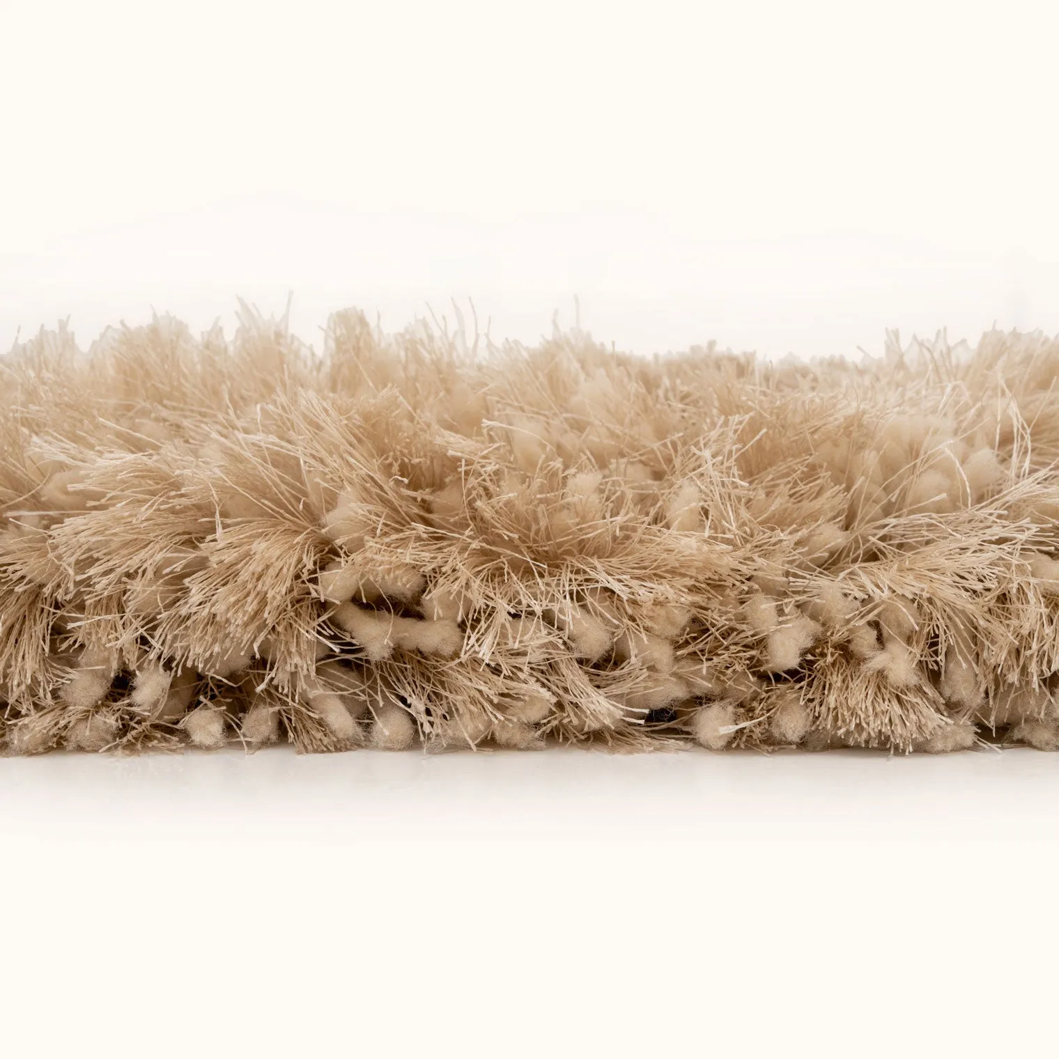 Plush Soft Cream Shaggy Area Rug - Zia