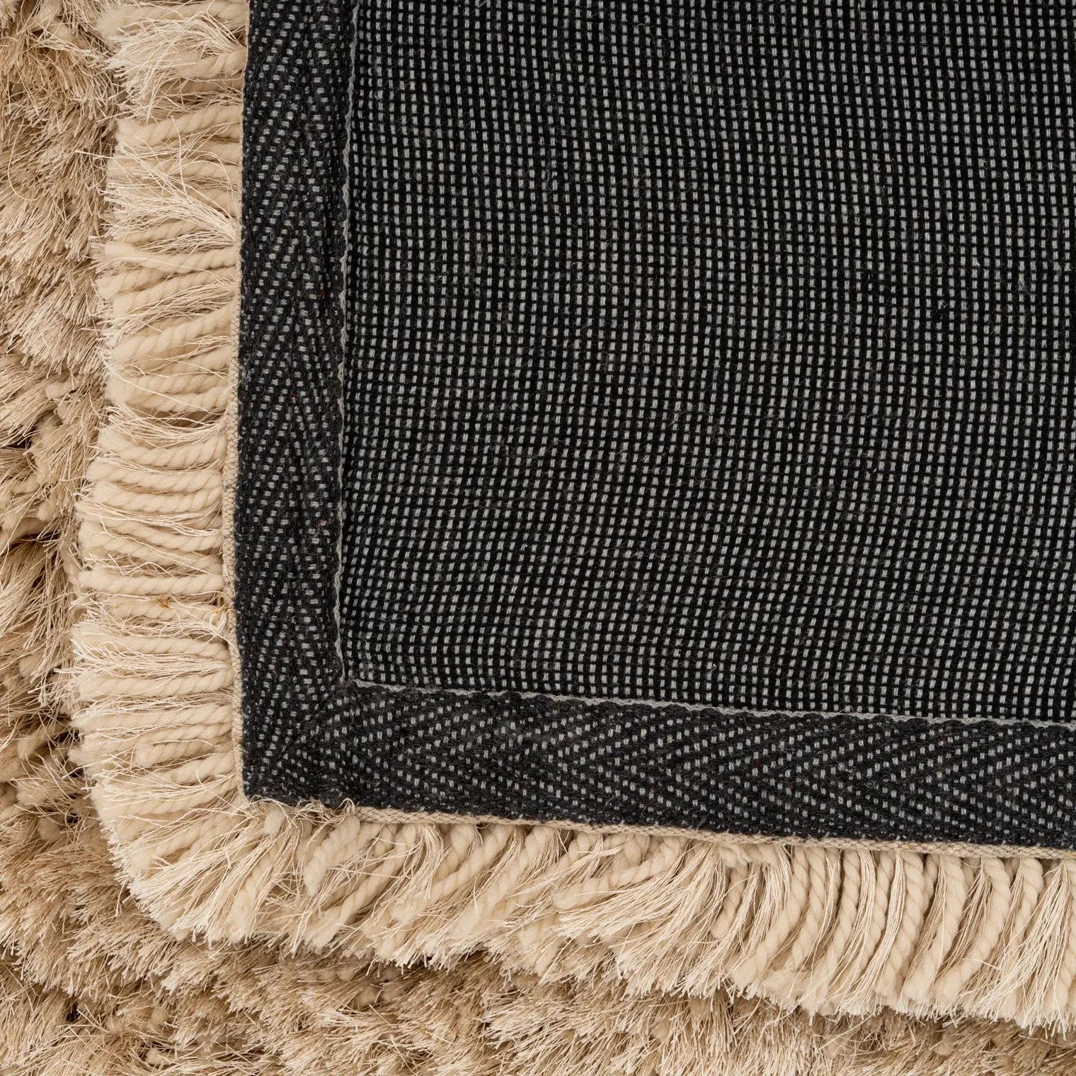 Plush Soft Cream Shaggy Area Rug - Zia