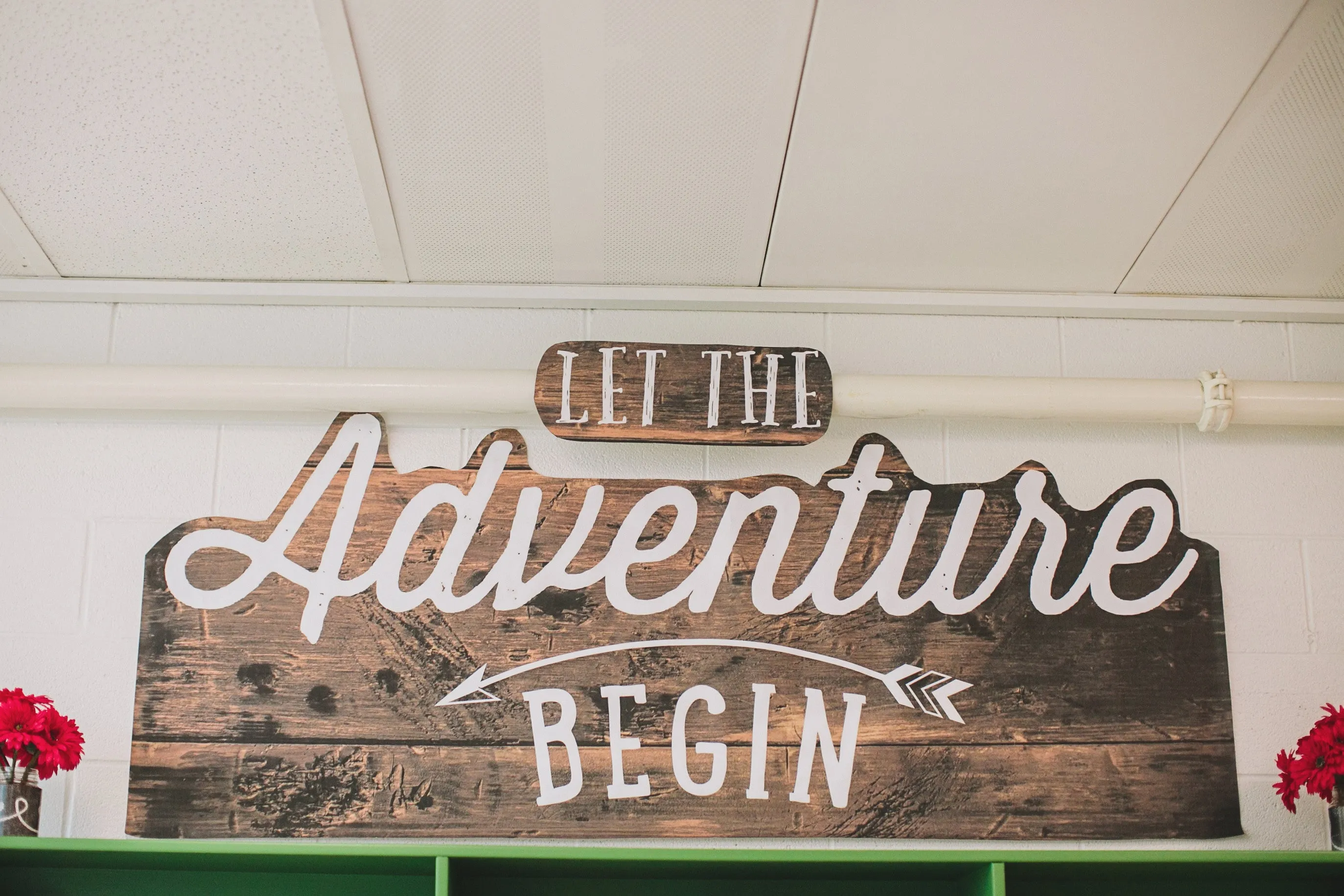 "Let the Adventure Begin" Sign | Happy Camper | UPRINT | Schoolgirl Style