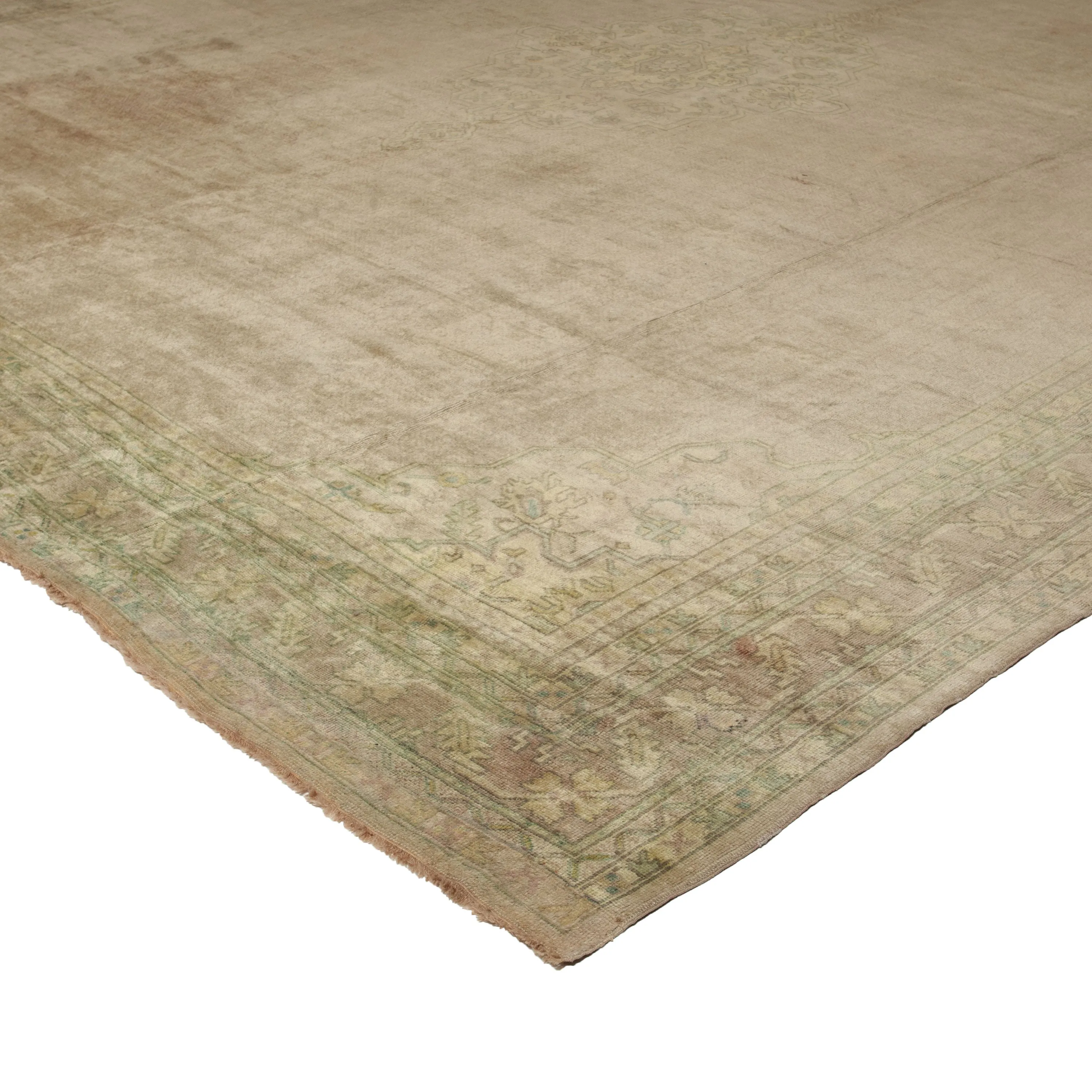 Sage Vintage Traditional Wool Rug - 14'6" x 15'5"