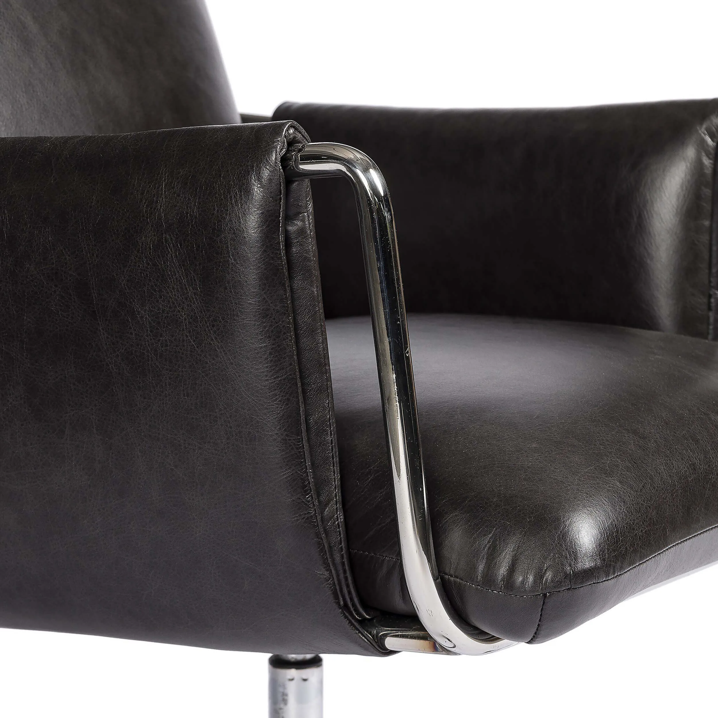 Sherman Leather Desk Chair, Sonoma Black