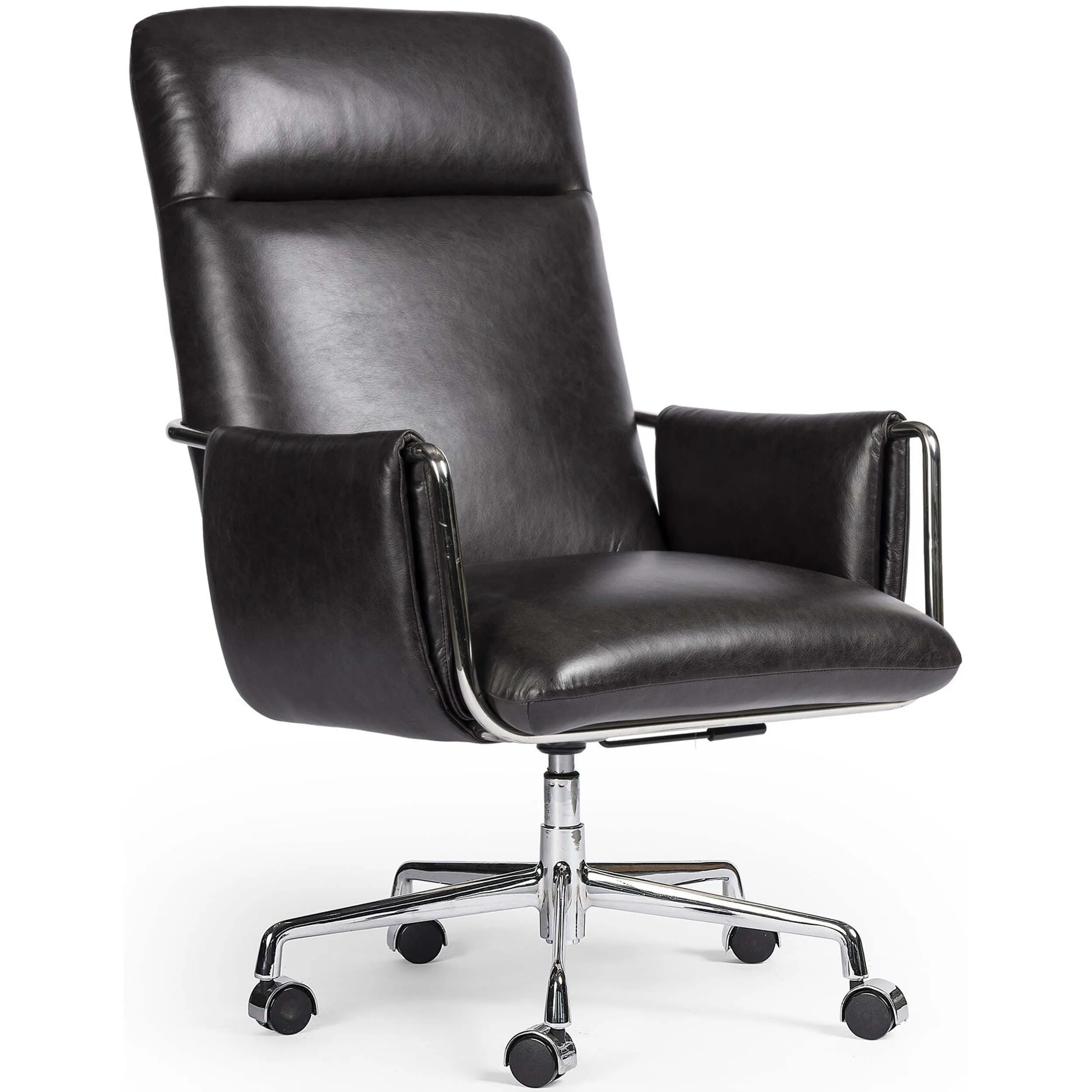 Sherman Leather Desk Chair, Sonoma Black