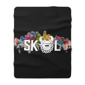 Sherpa Fleece Blanket - Black - Skyline