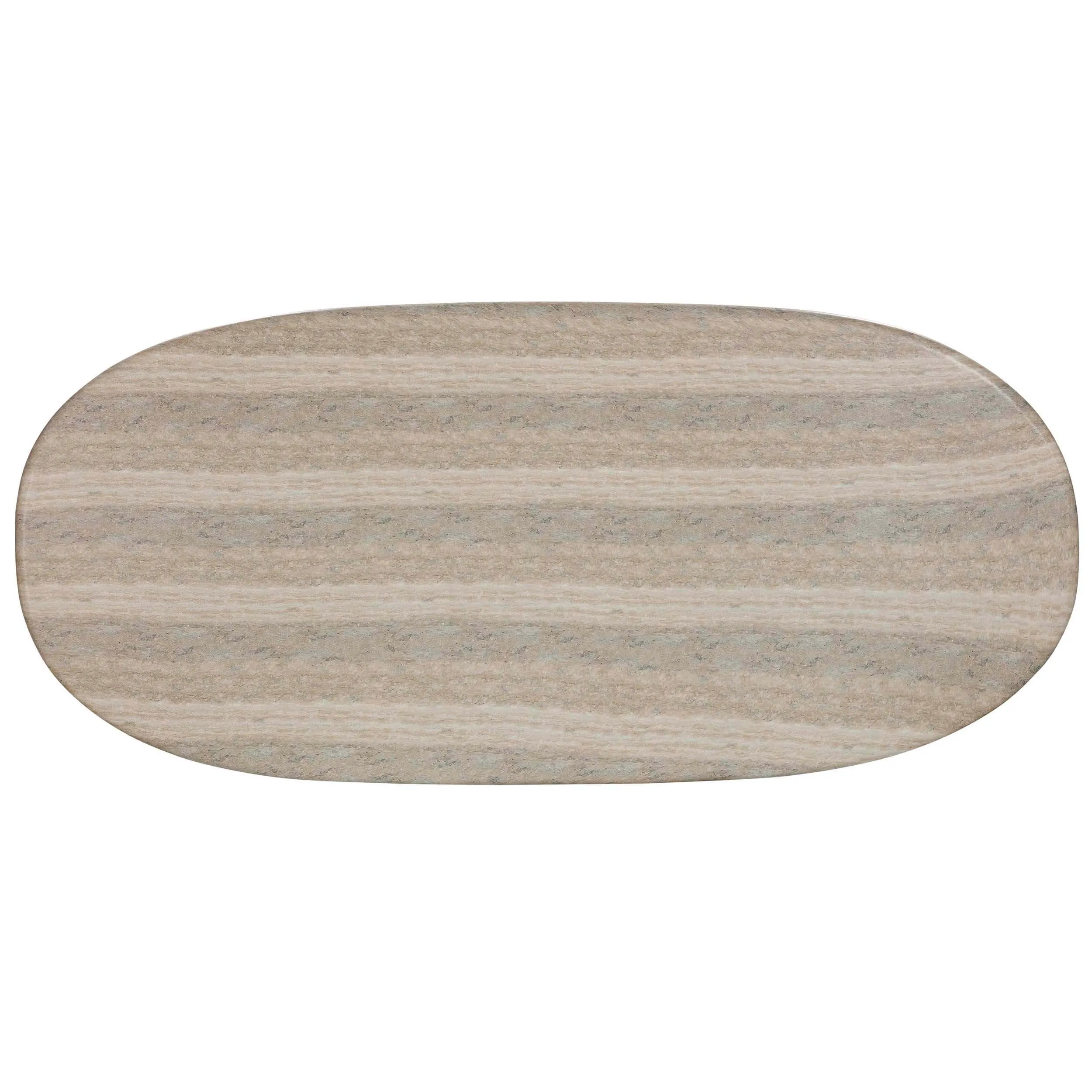 Smooch Outdoor Oval Dining Table, Faux Travertine