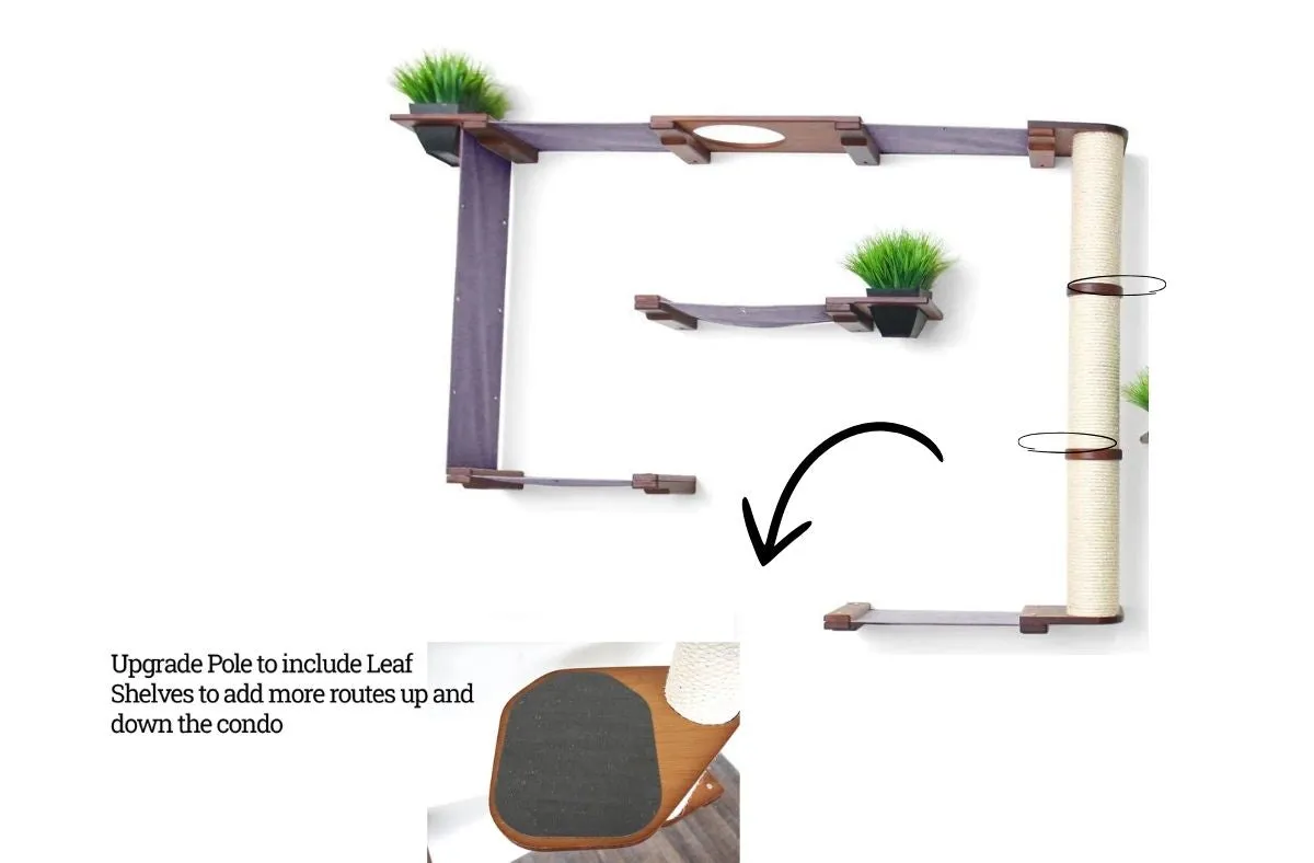 The Gardens Cat Condo (Wall-Mounted Cat Tree) - by Catastrophic Creations