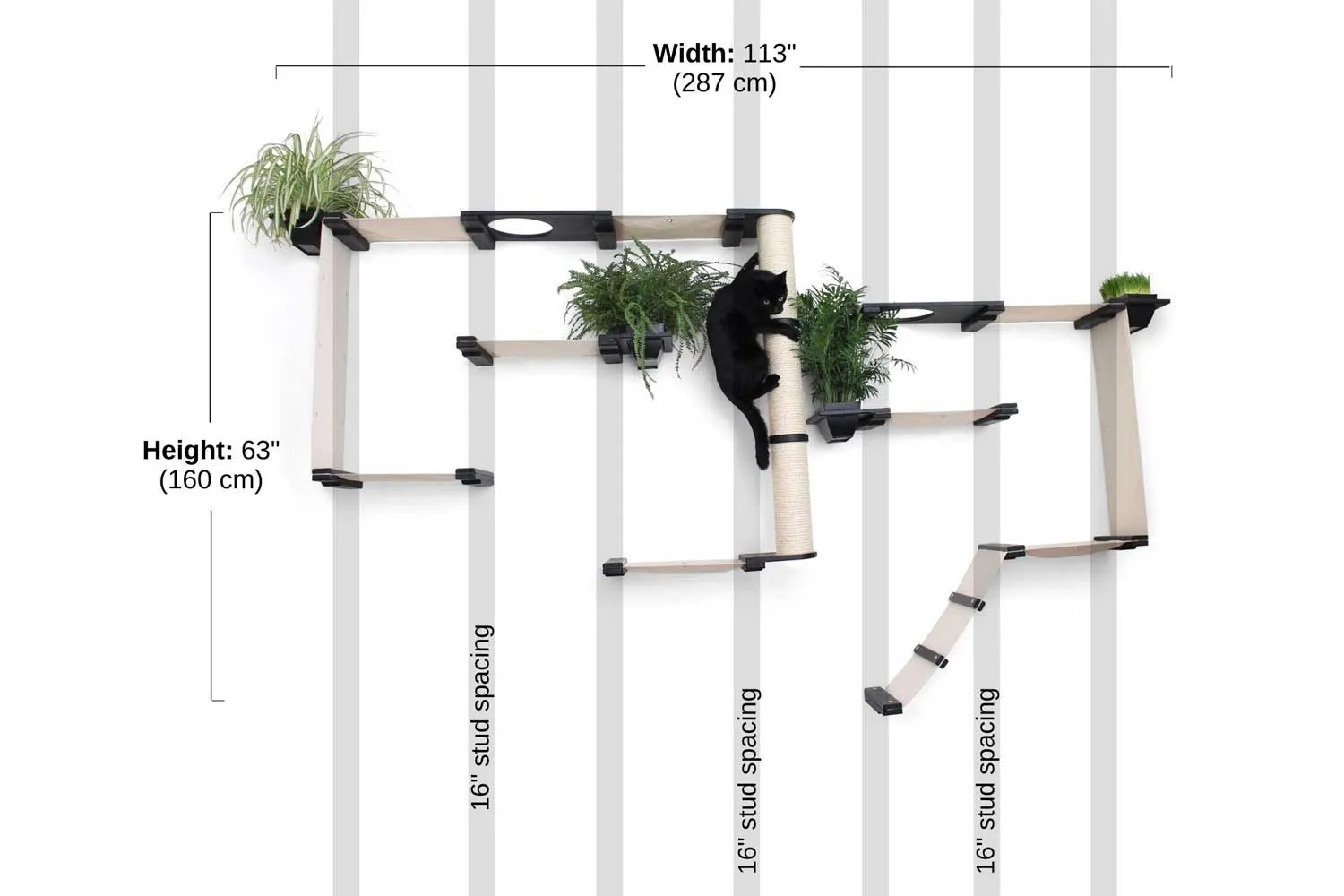 The Gardens Cat Condo (Wall-Mounted Cat Tree) - by Catastrophic Creations