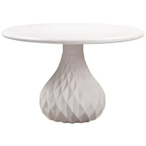 Tulum Outdoor Round Dining Table, Ivory