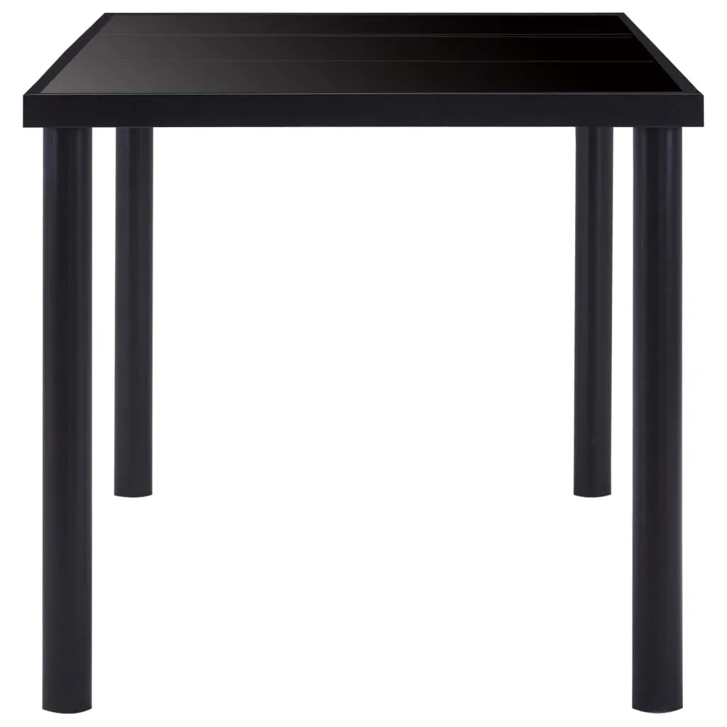 vidaXL Dining Table Black 200x100x75 cm Tempered Glass