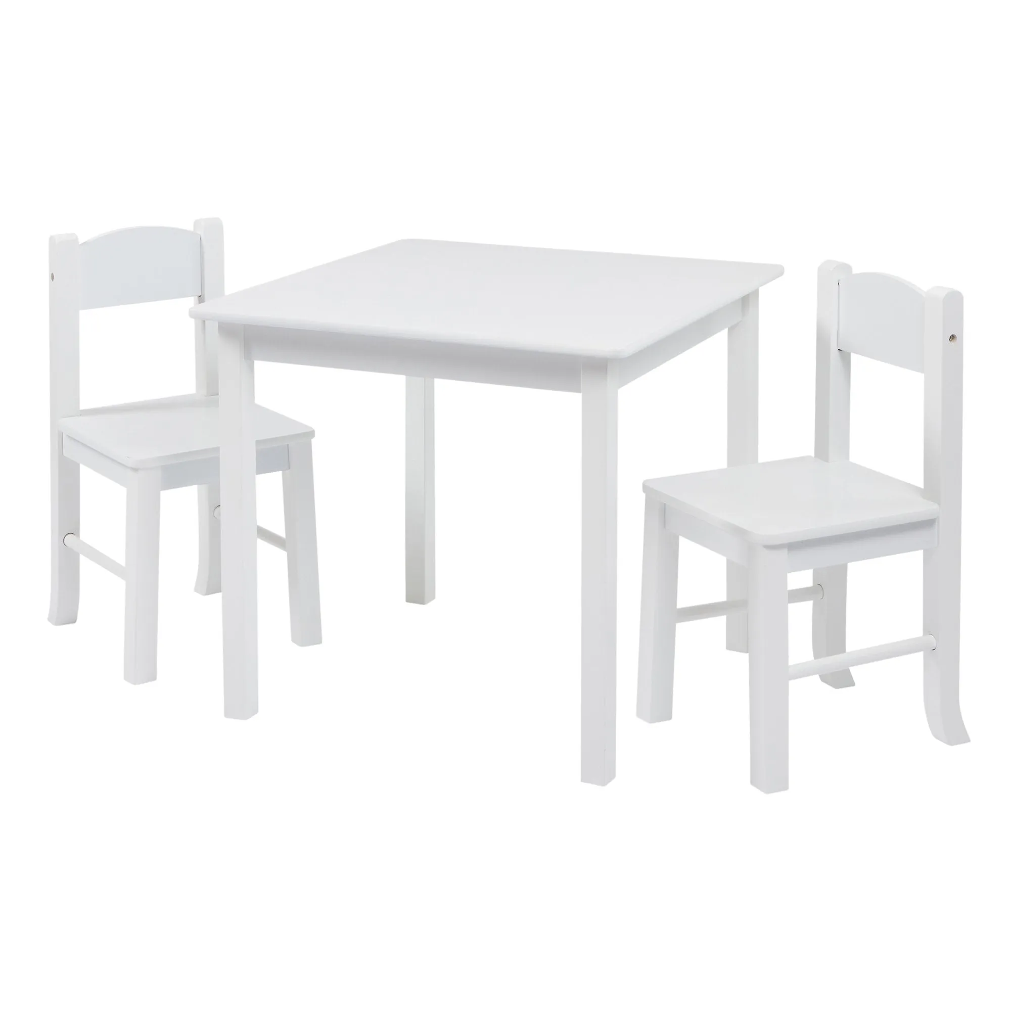 White Wooden Table and Chair Set