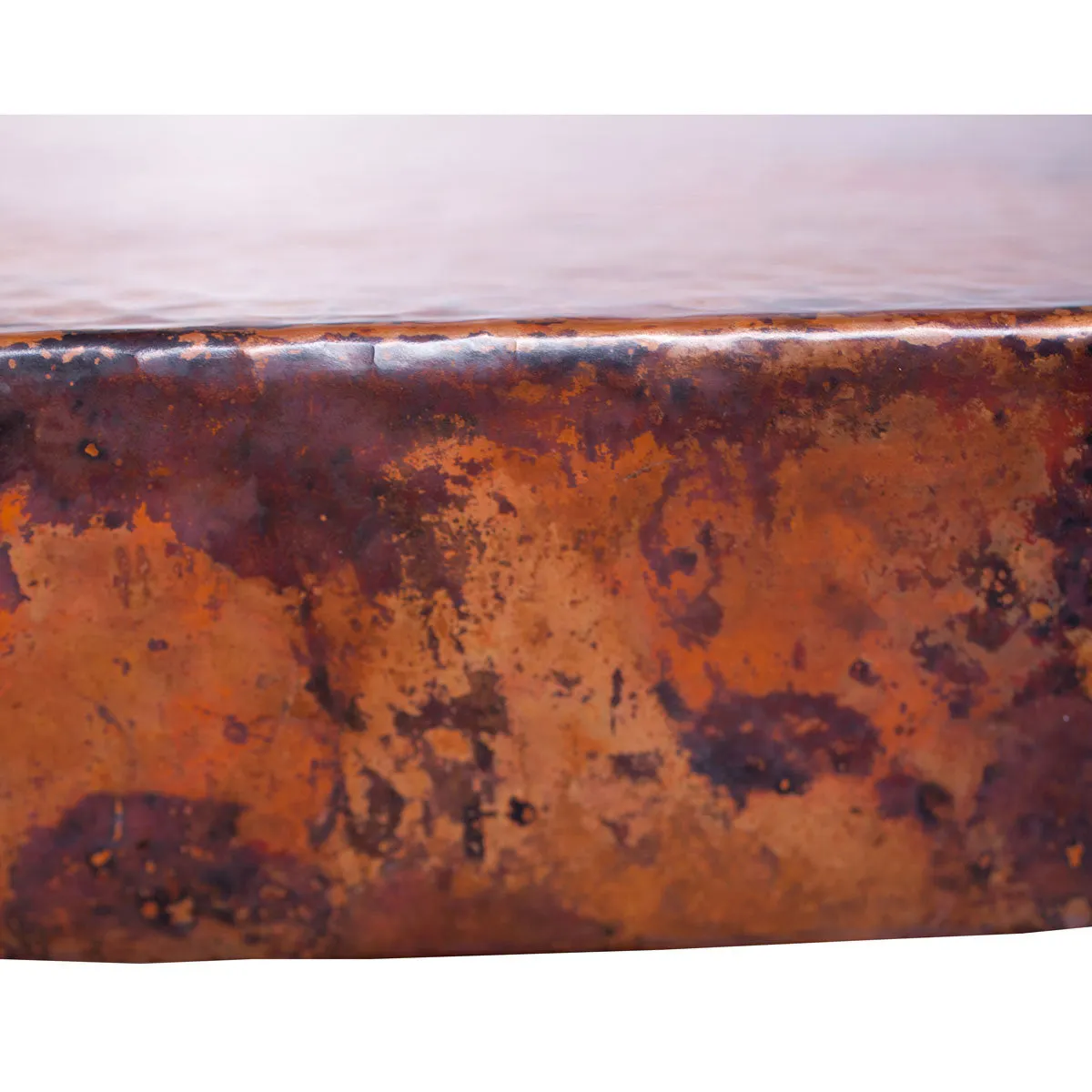 Winston Rectangle Dining Table with Hammered Copper Top